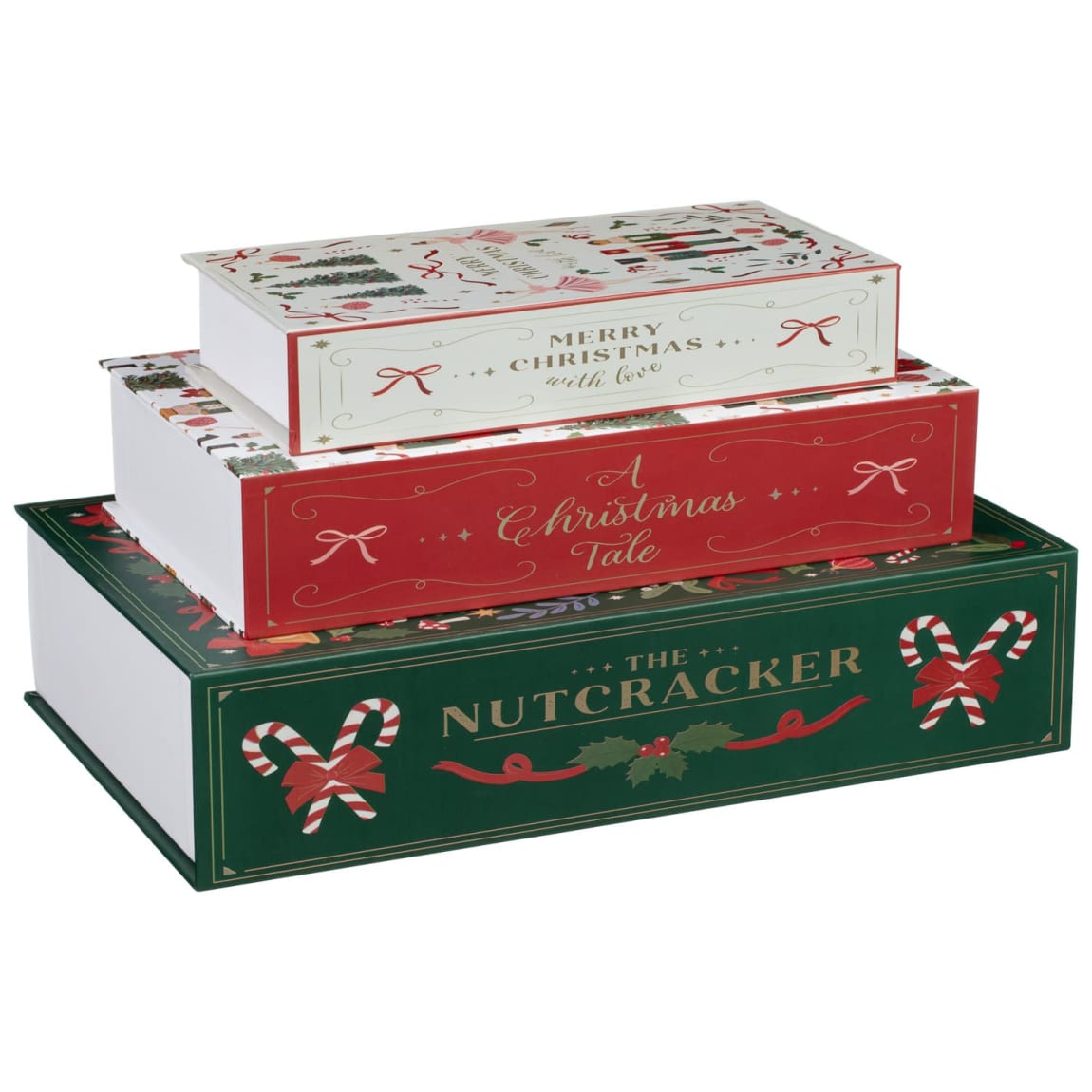 Traditional Christmas Storage Books 3pc