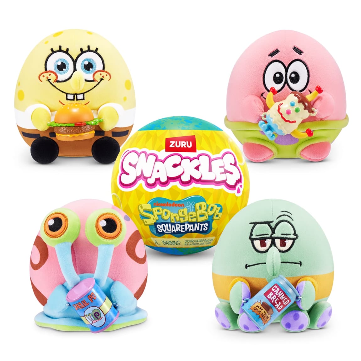 Zuru Snackles Spongebob Squarepants Medium Plush - Assorted