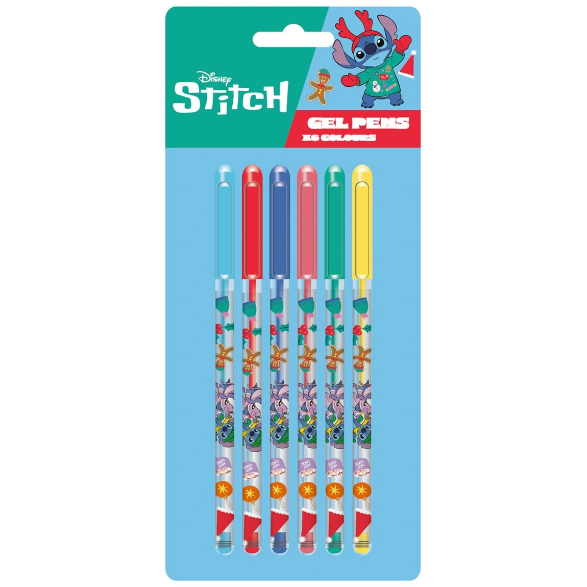 Disney Stitch Multicolour Gel Pens 6pk