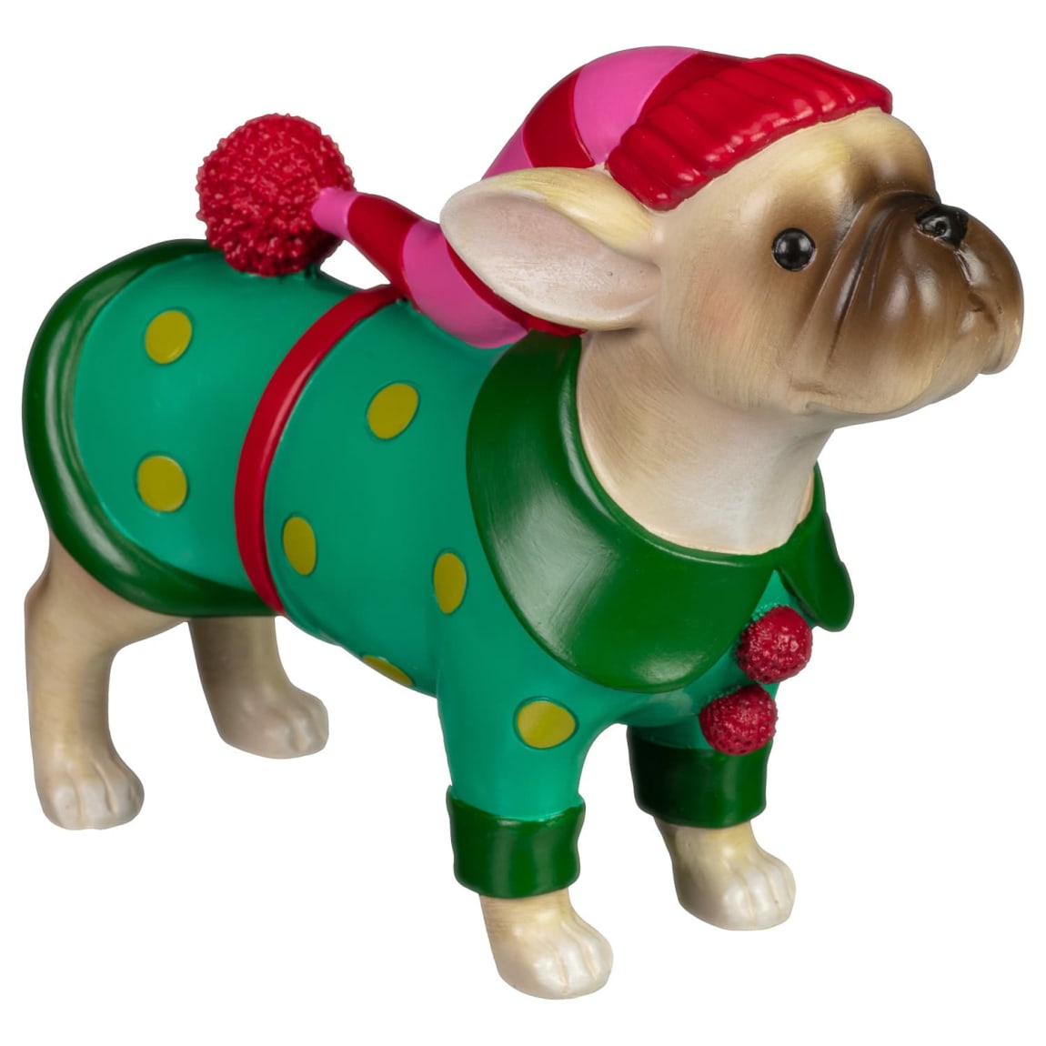 Dog in Christmas Jumper Ornament 18cm - Frenchie