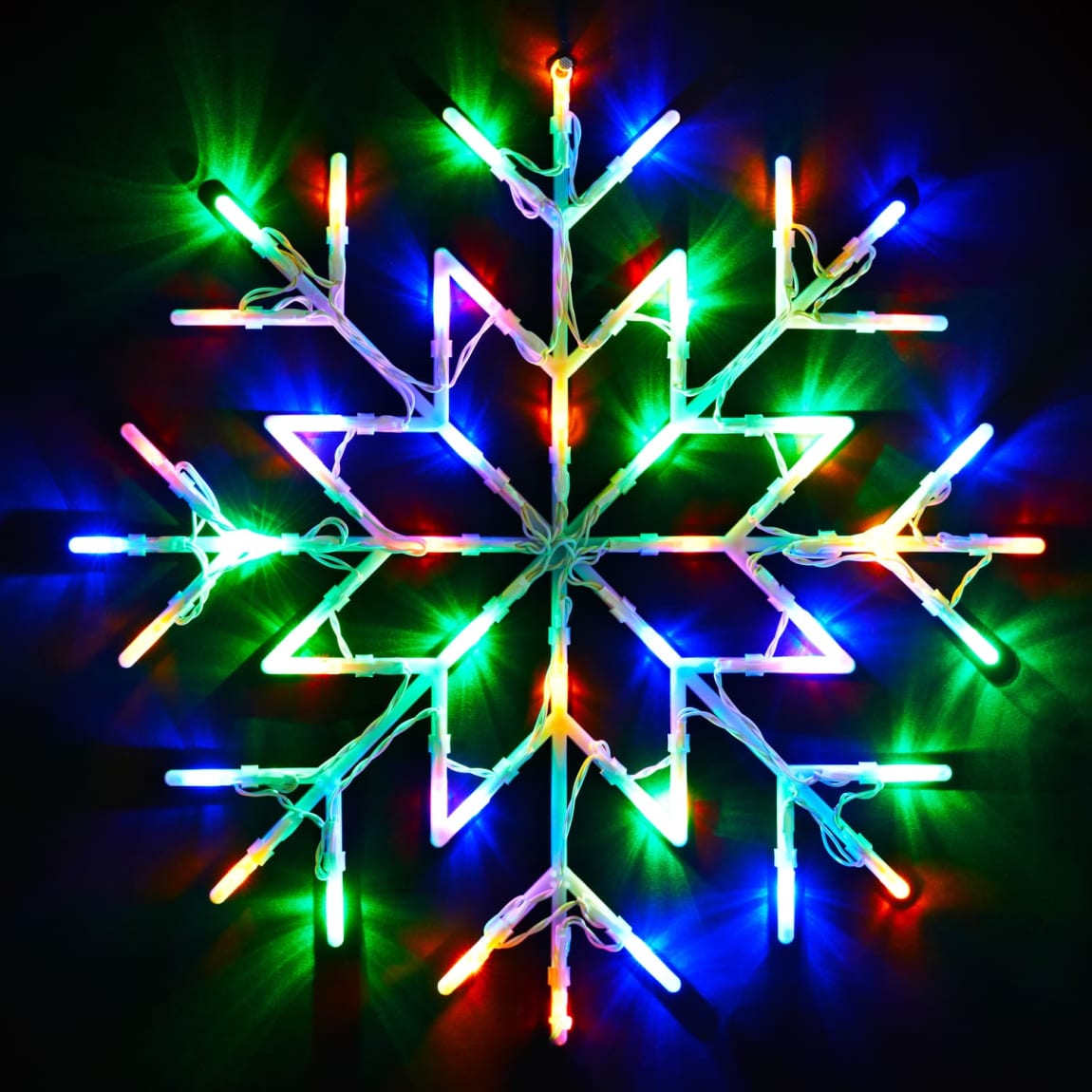 Christmas Snowflake Window Light - Multicolour