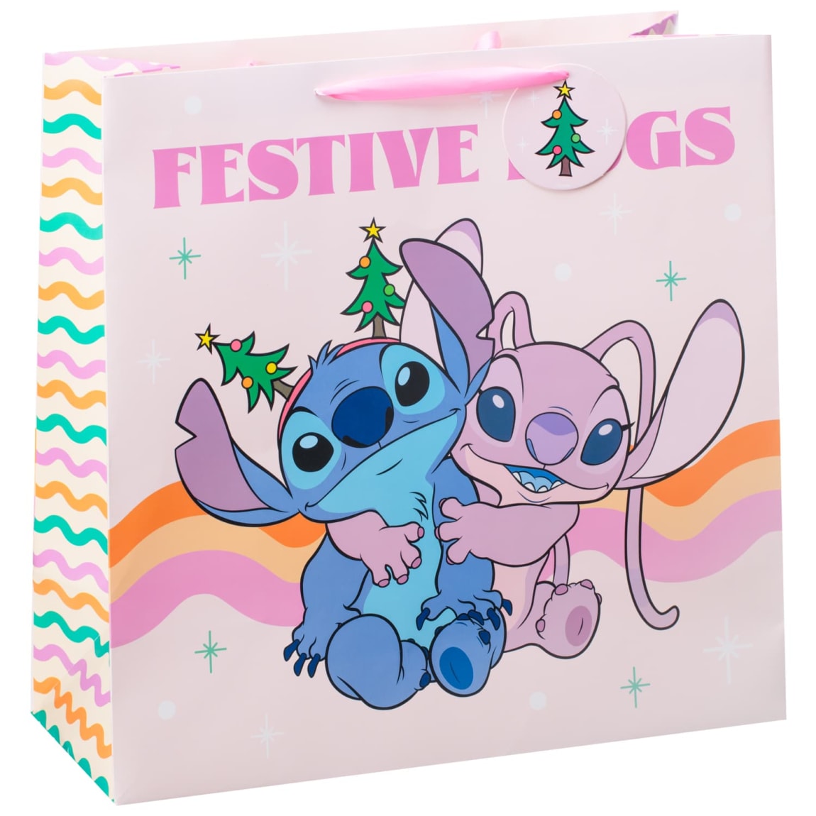 Stitch Giant Christmas Gift Bag - Pink