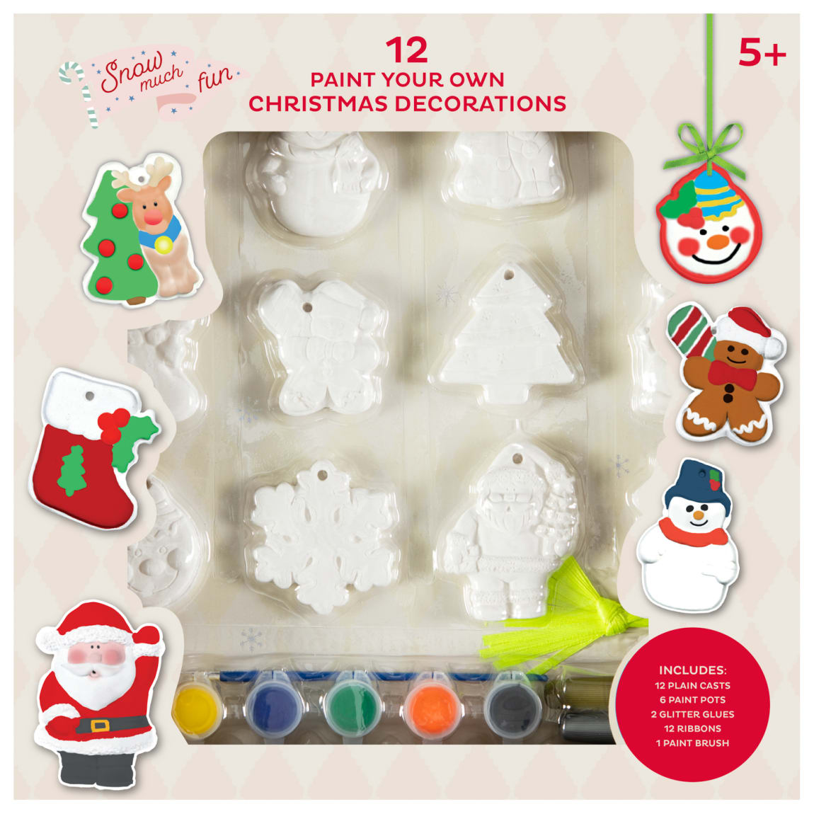Snow Much Fun PYO Christmas Tree Decorations 12pk
