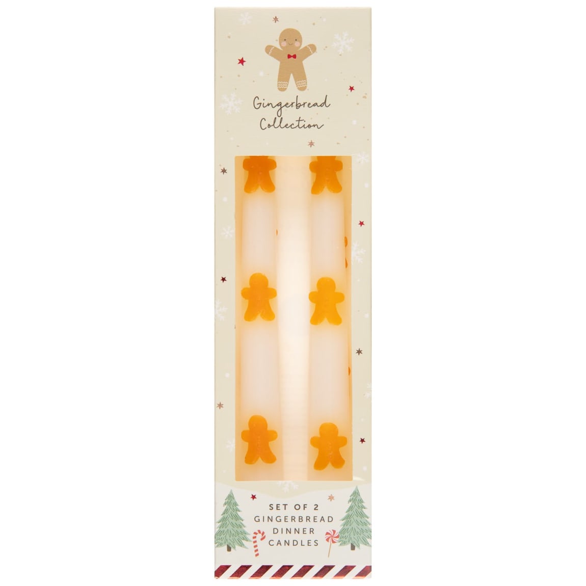 Gingerbread Dinner Candles 2pk