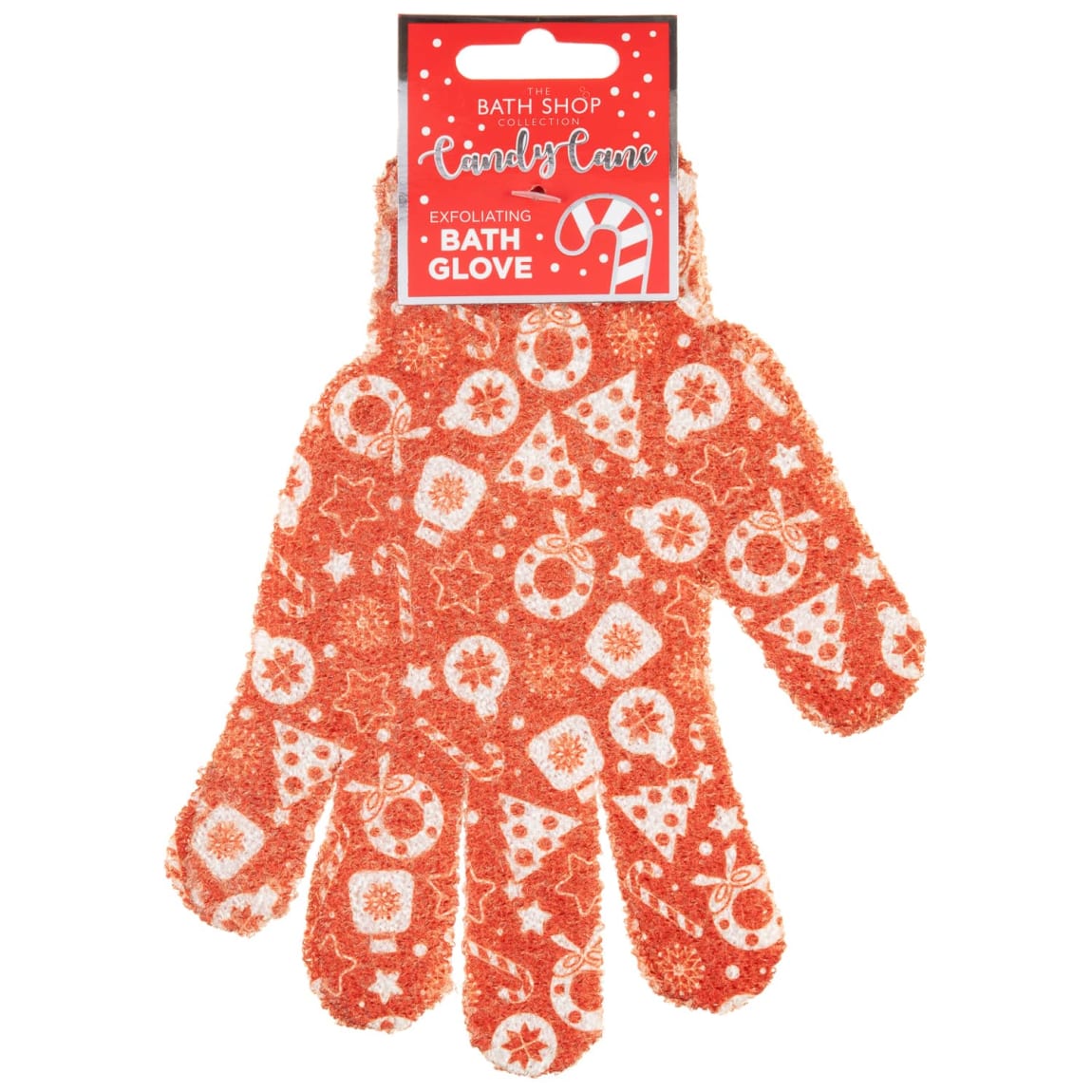 The Bath Shop Collection Exfoliating Bath Glove - Candy Canes
