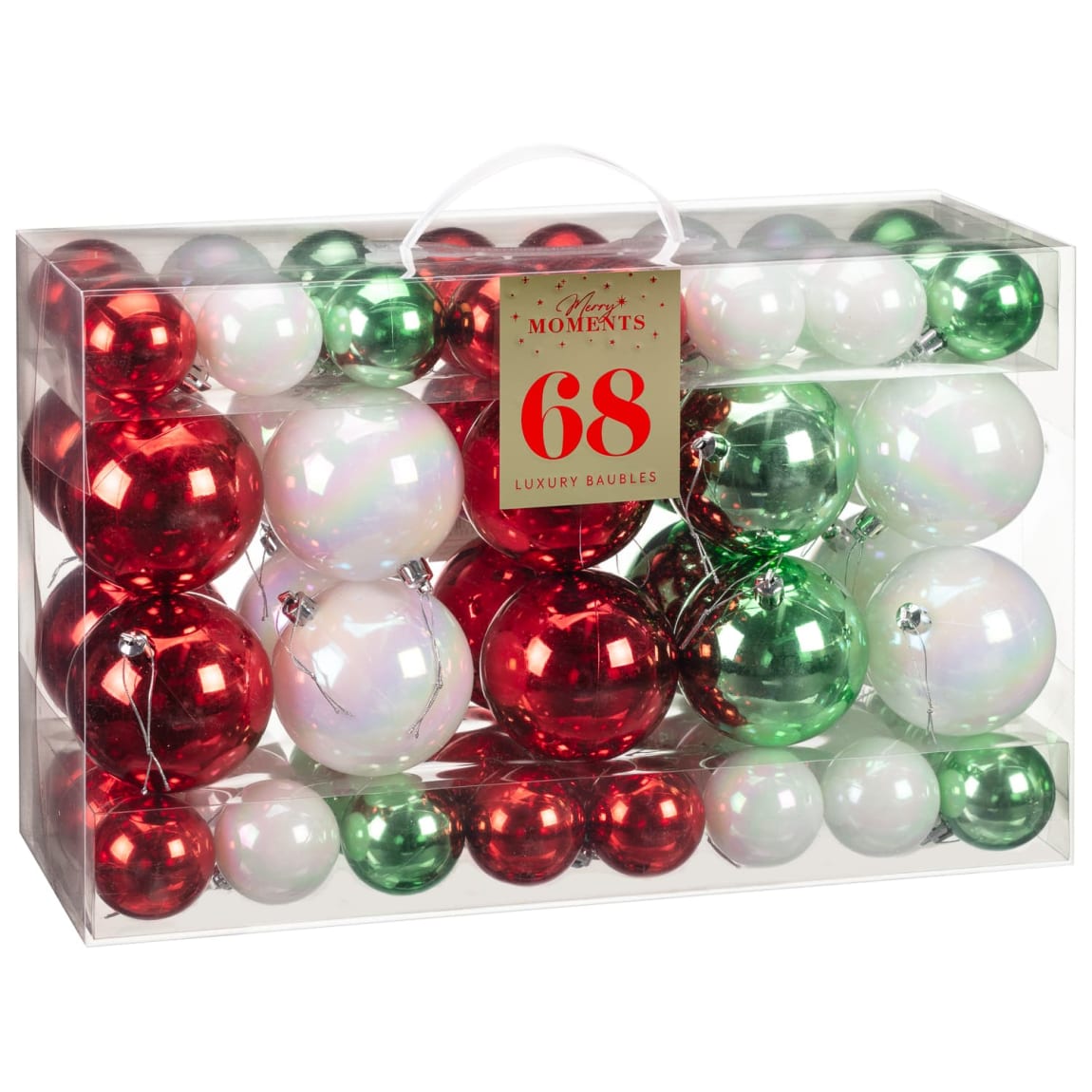 Merry Moments Luxury Baubles 68pk - Kids