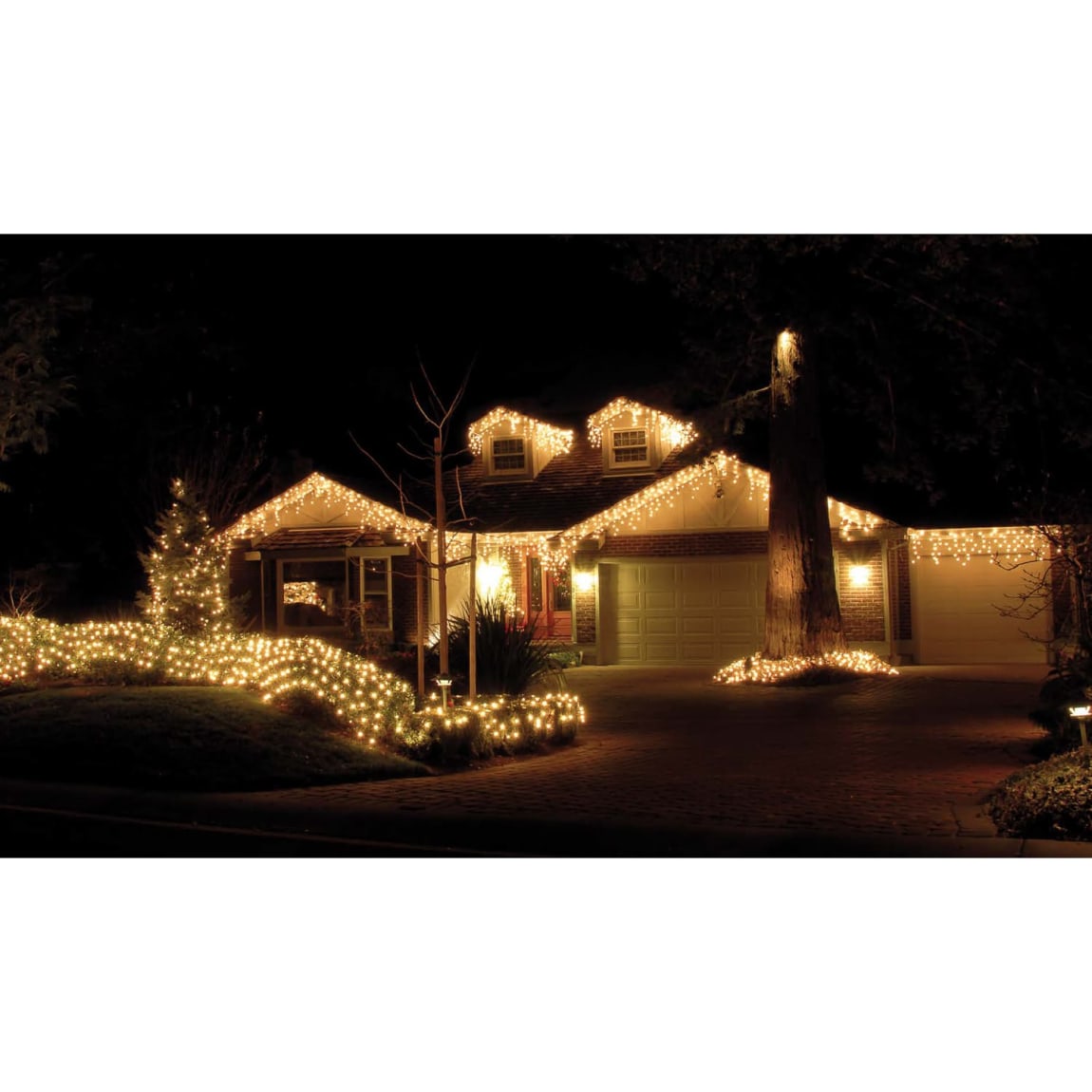 LED Snowing Icicle Christmas Lights 720pk - Warm White