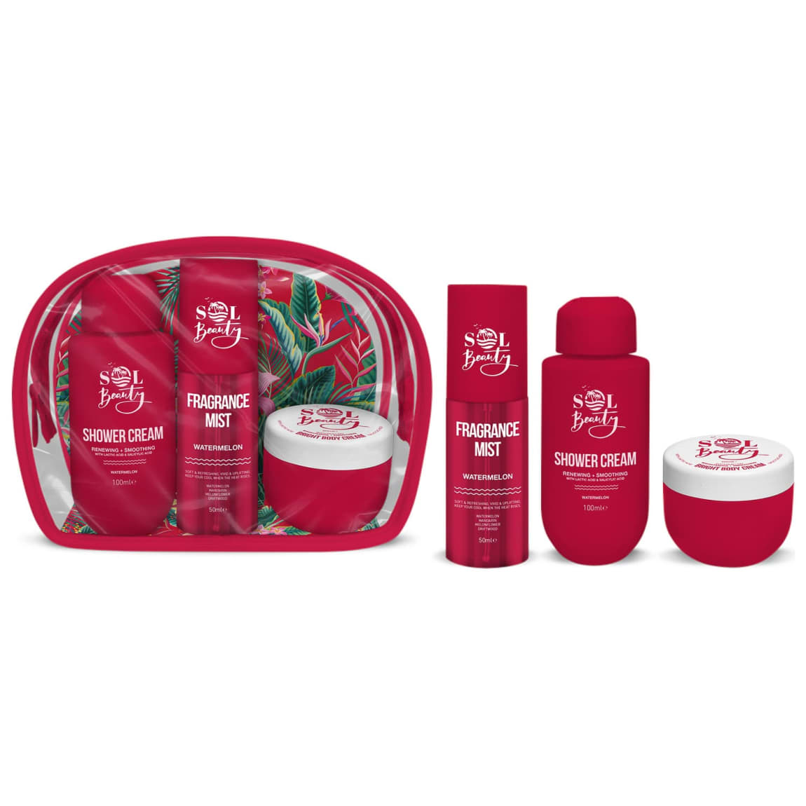 Sol Beauty Mini Bag Set 3pc - Watermelon