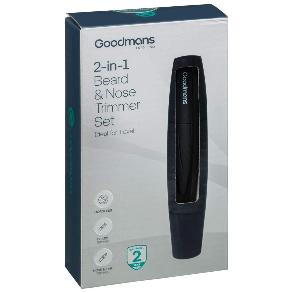 Goodmans 2 in 1 Beard & Nose Trimmer Set