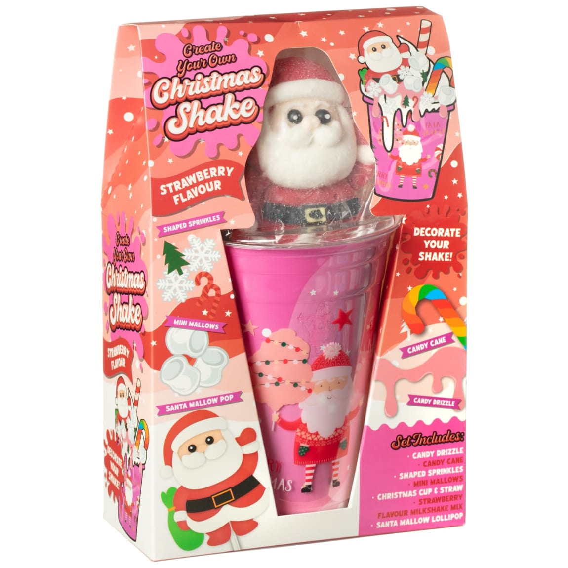 Create Your Own Christmas Milkshake Set - Santa
