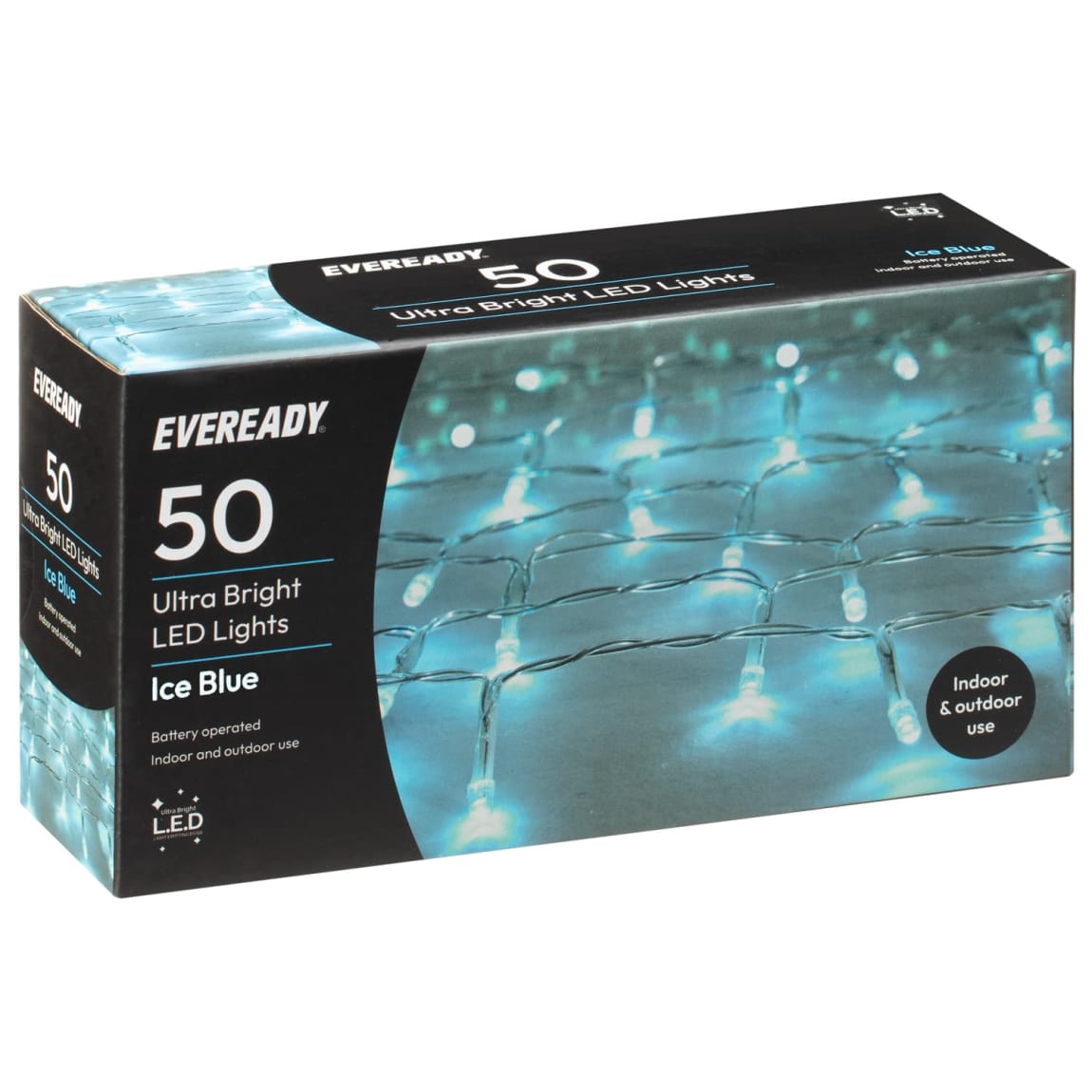 Eveready Ultra Bright LED Lights 50pk - Ice Blue
