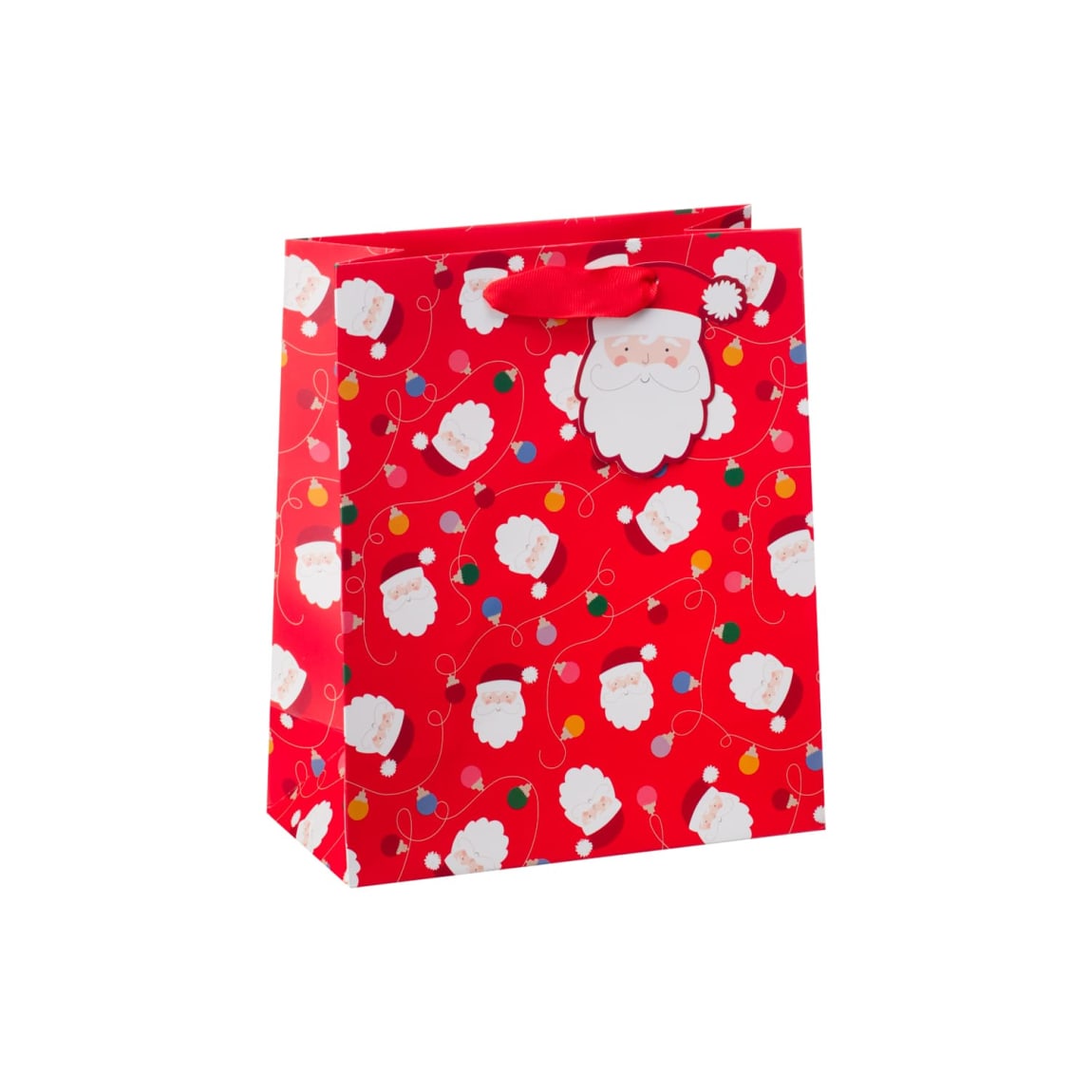 Red Santa Gift Bags 3pk