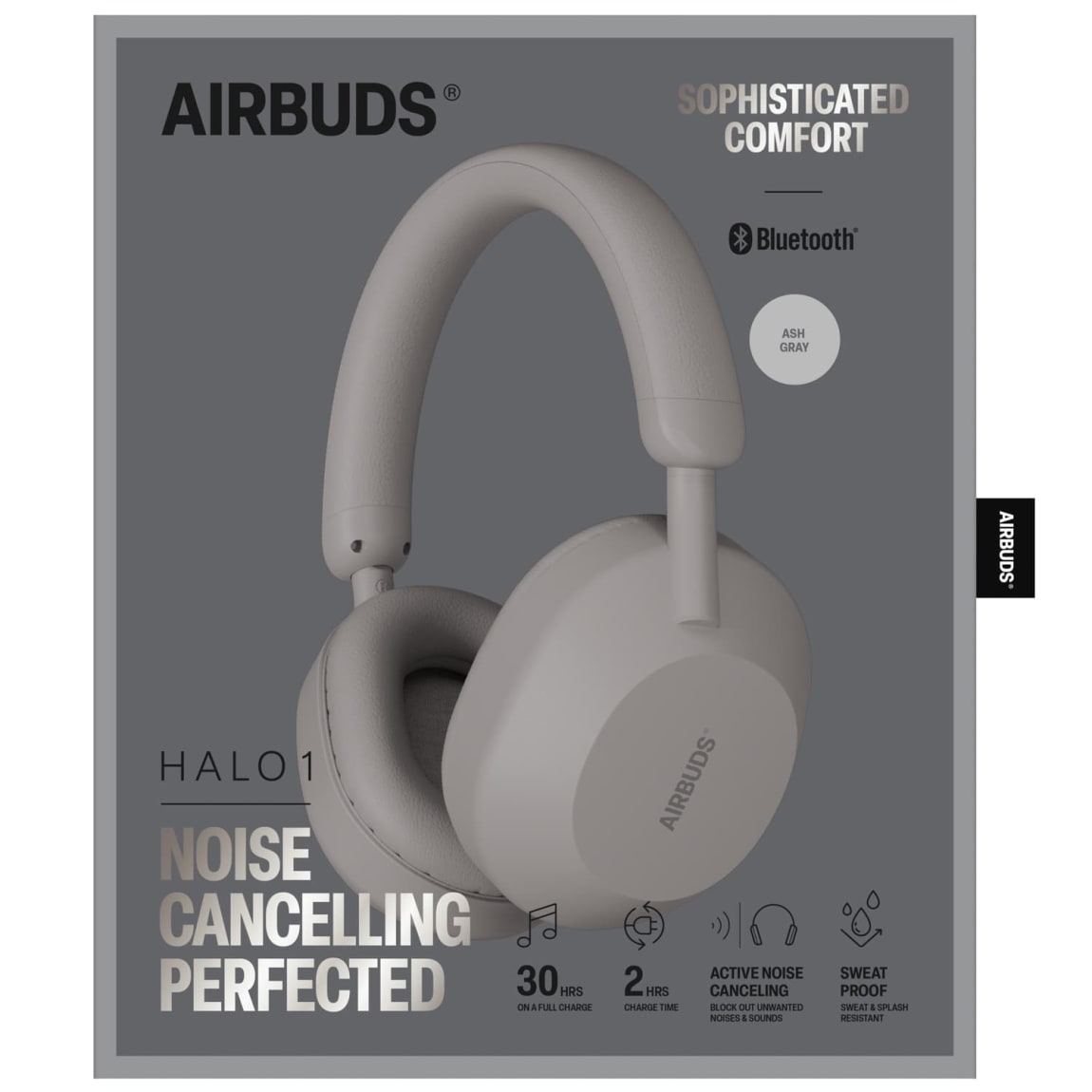 Airbuds Halo 1 Noise Cancelling Headphones - Grey