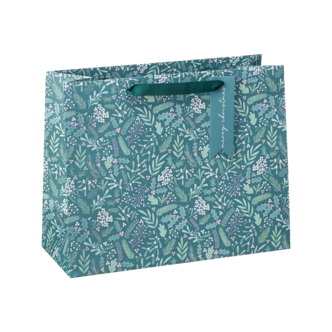 Christmas Foliage Shopper Bag - Merry Christmas