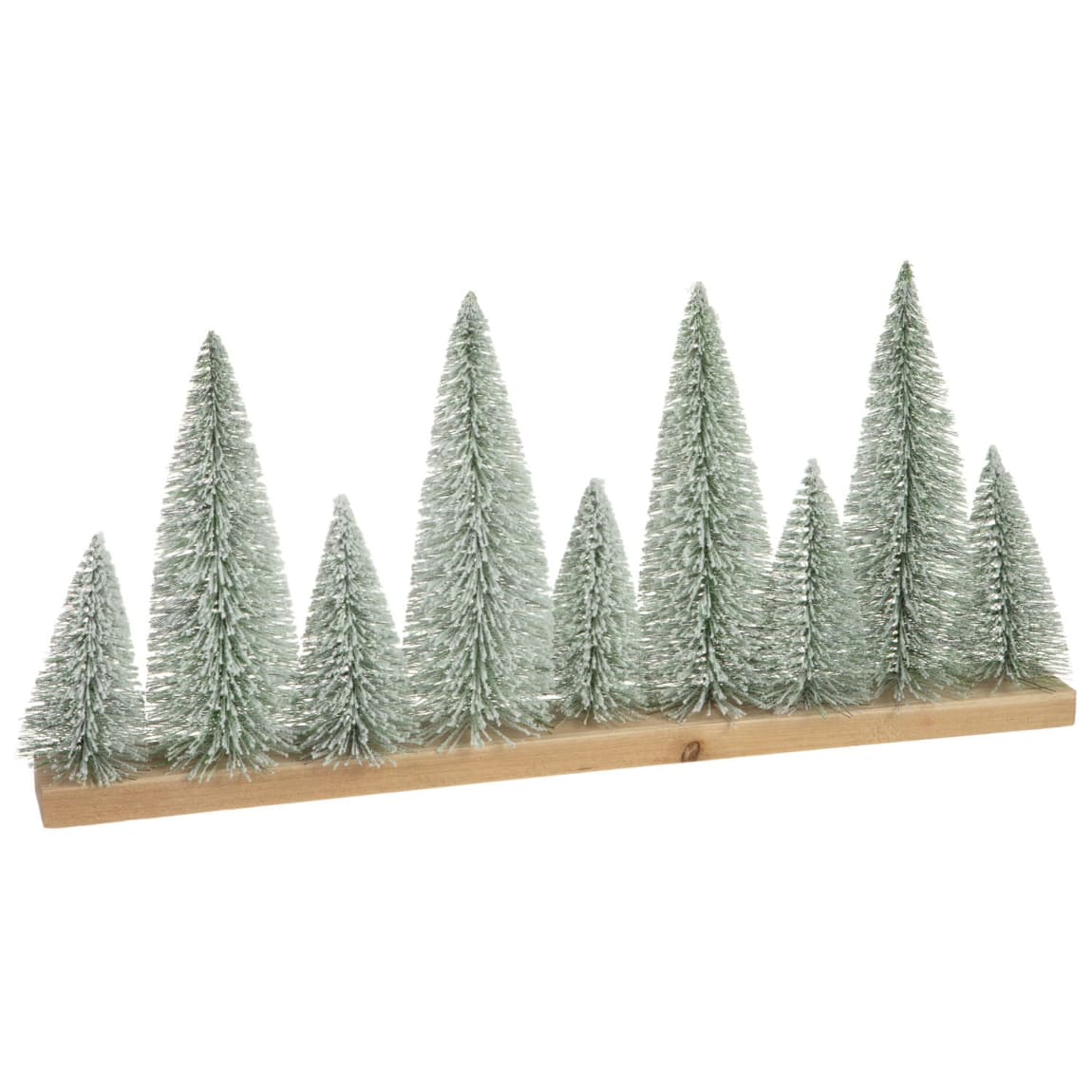 Snowy Pine Trees on Block 28cm