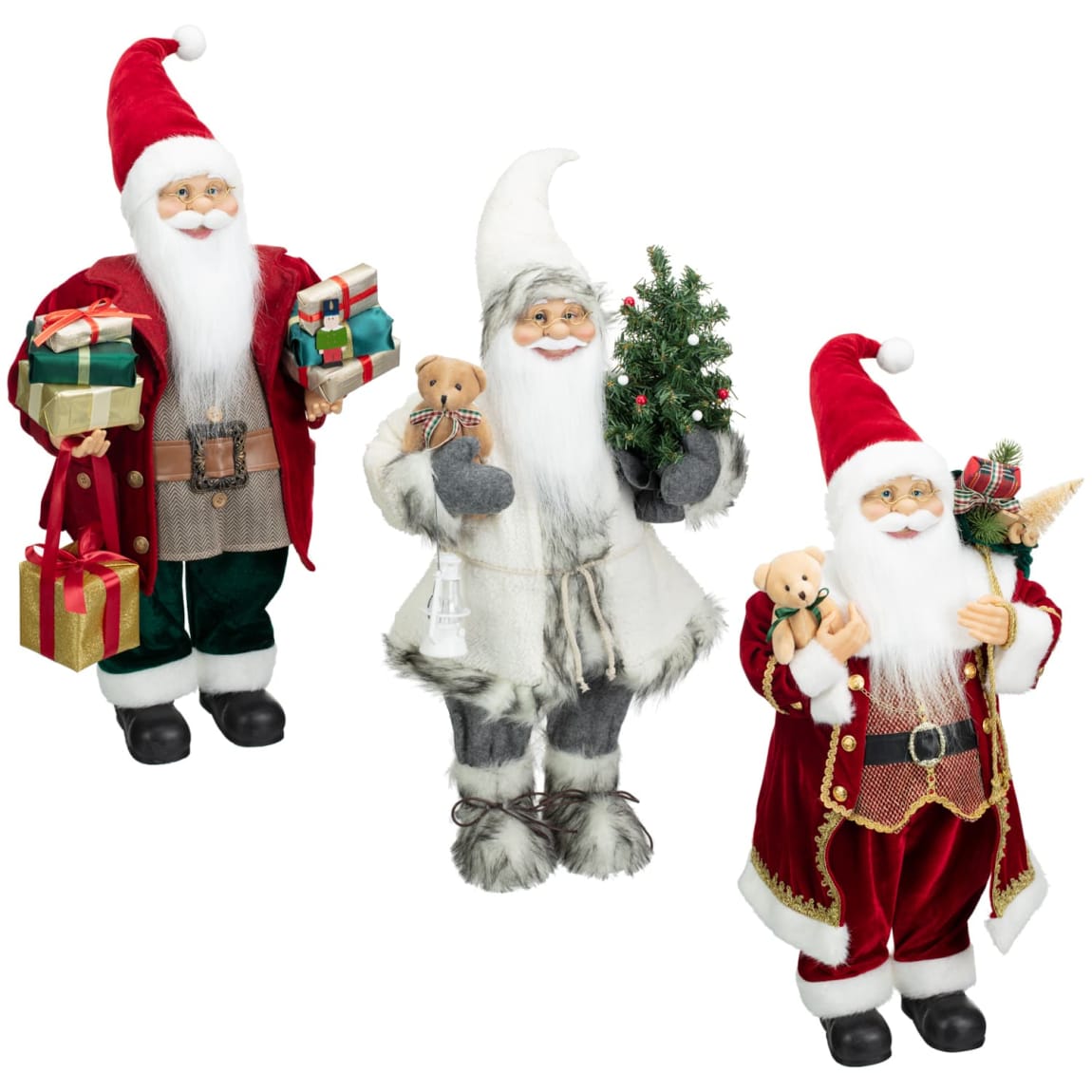 Festive Folklore Santa 30cm - White