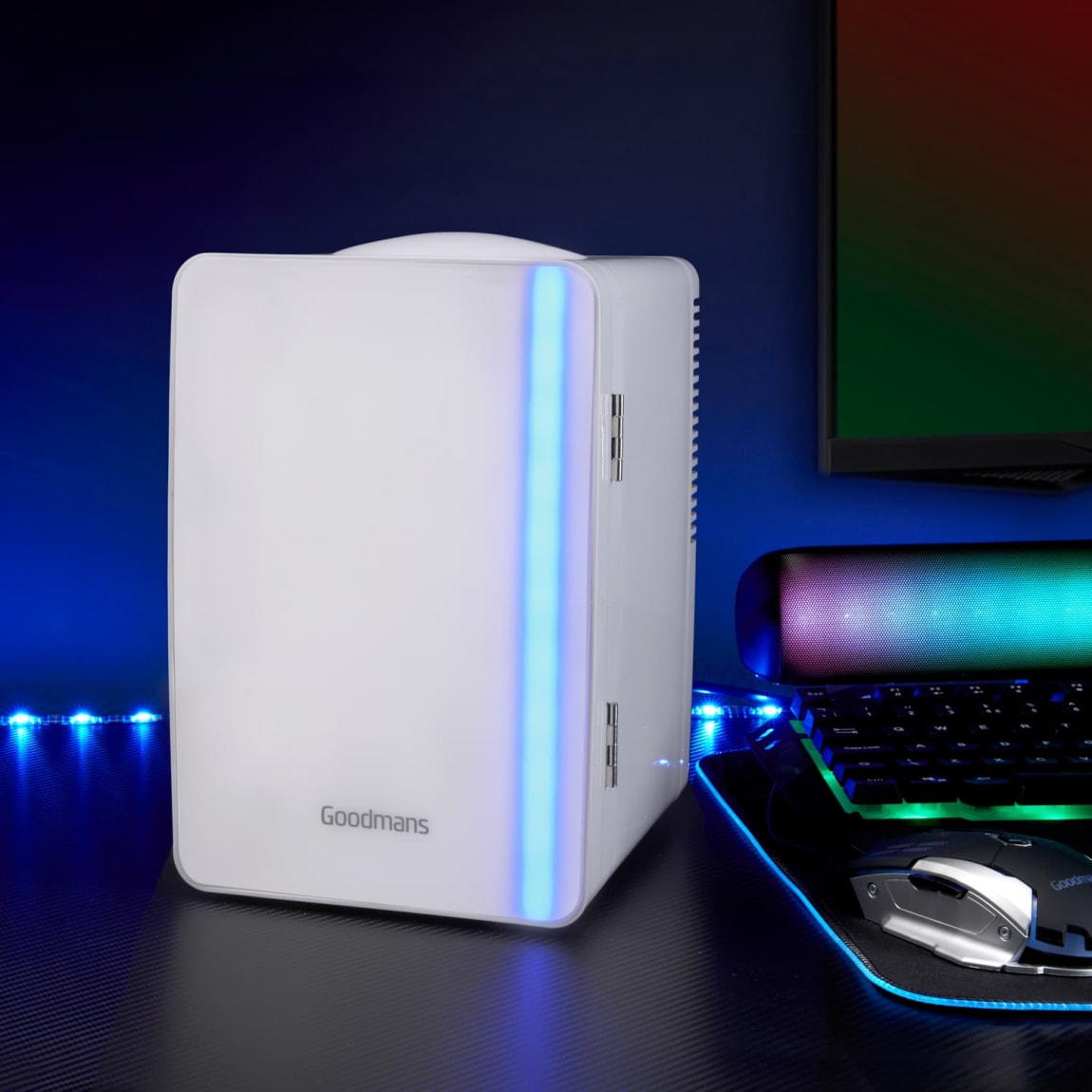 Goodmans LED Gaming Fridge - White