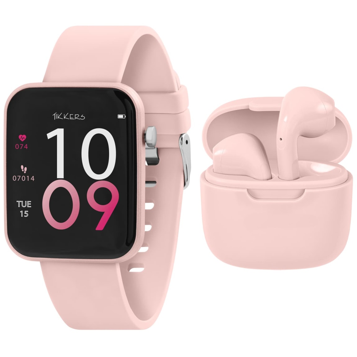Tikkers Smart Watch & Earbuds - Pink