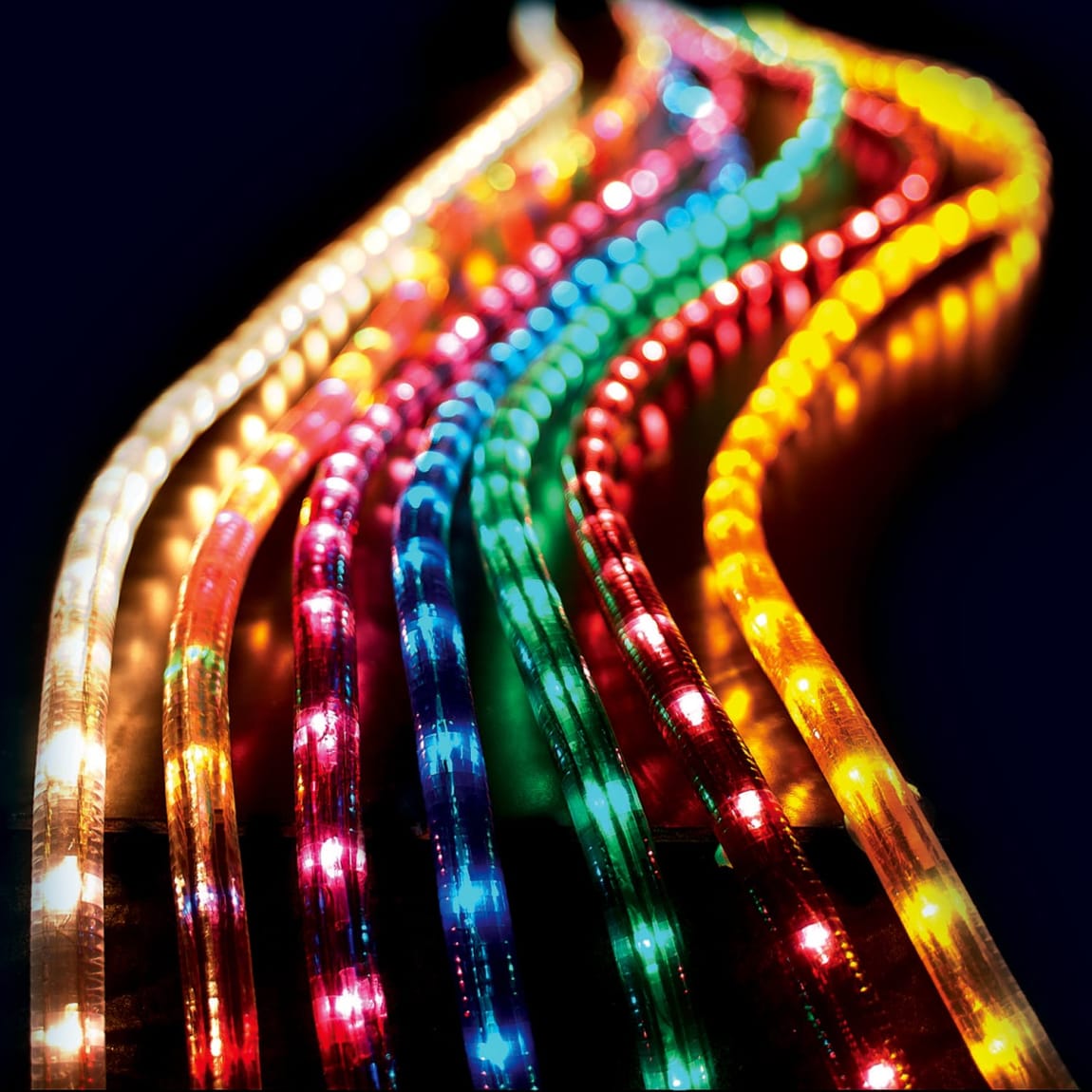 Multicolour Christmas Rope Light - 10m