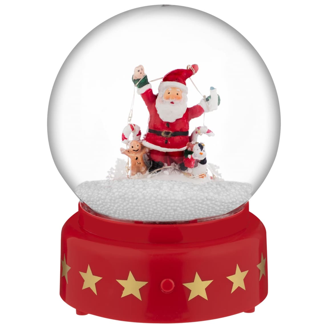 Musical Snow Globe - Santa with Gingerbread Man