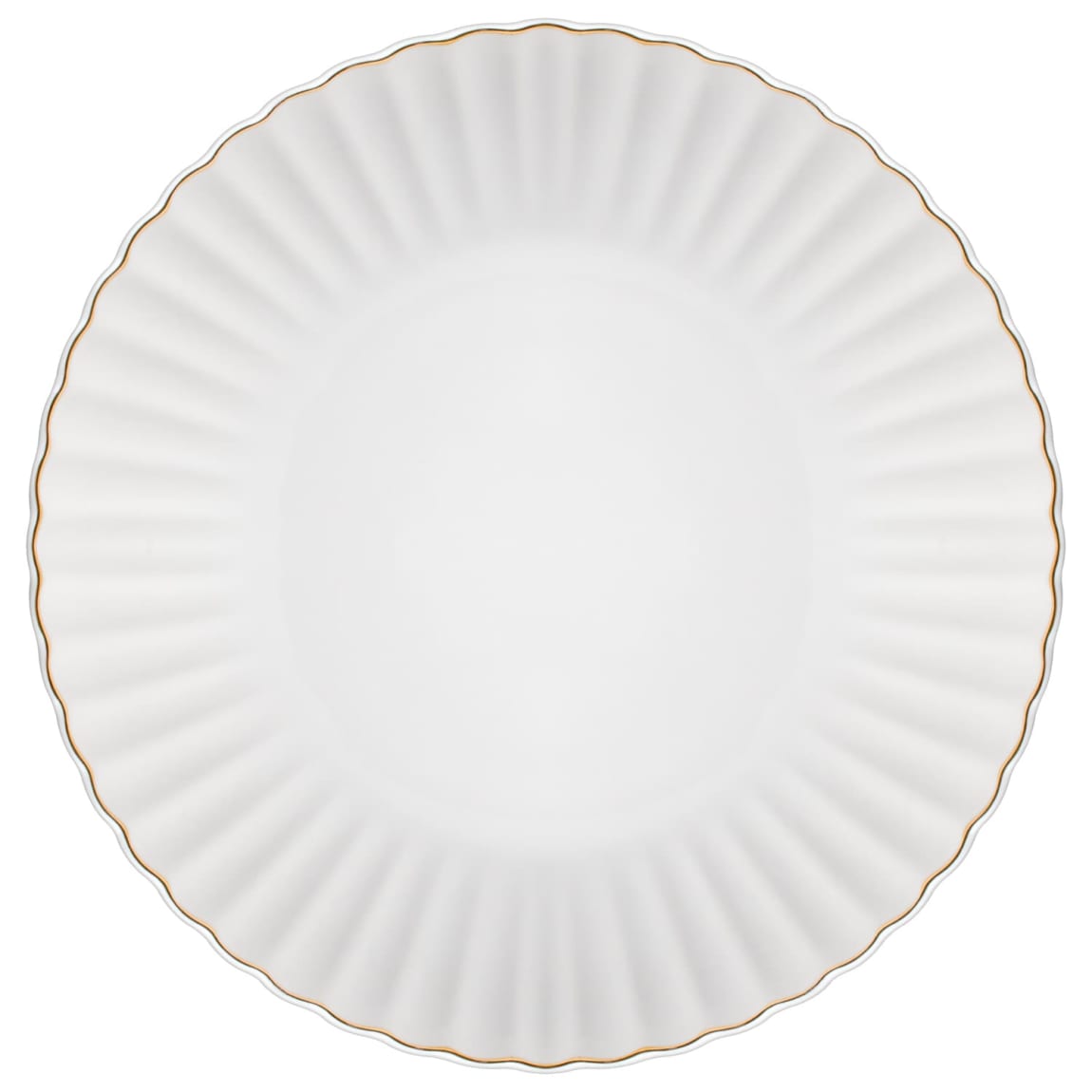 Metallic Rim Scalloped Edge Dinner Plate