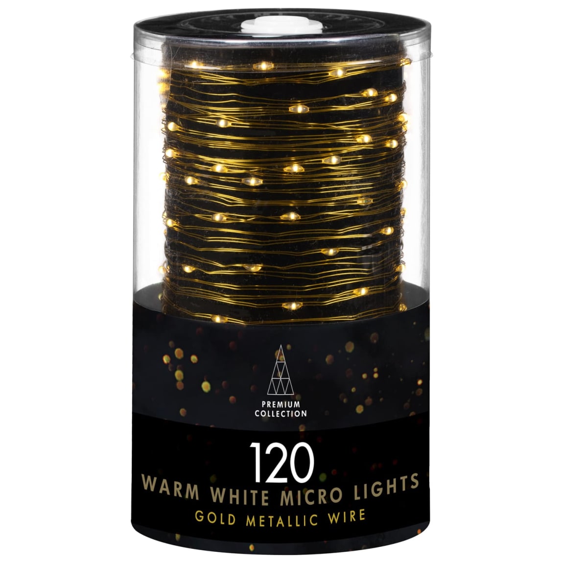 Gold Metallic Micro Lights 120pk - Warm White
