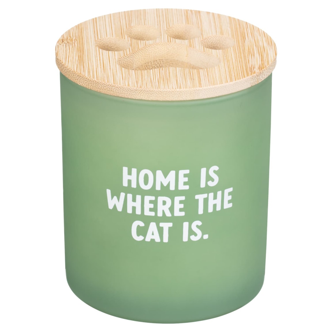 A Tale of Tails Cat Slogan Candle - Green