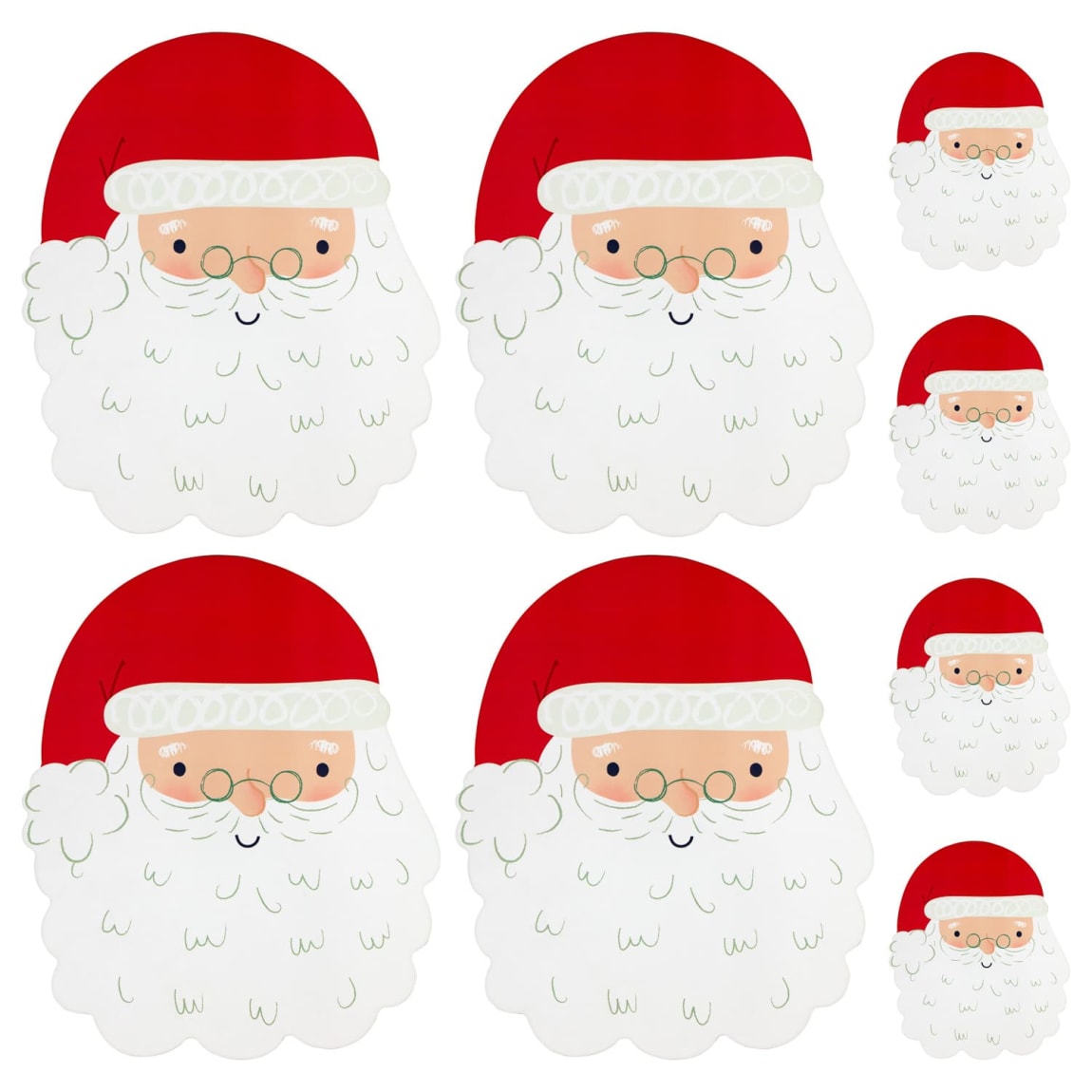 Christmas Placemat & Coaster Set 8pcs - Santa