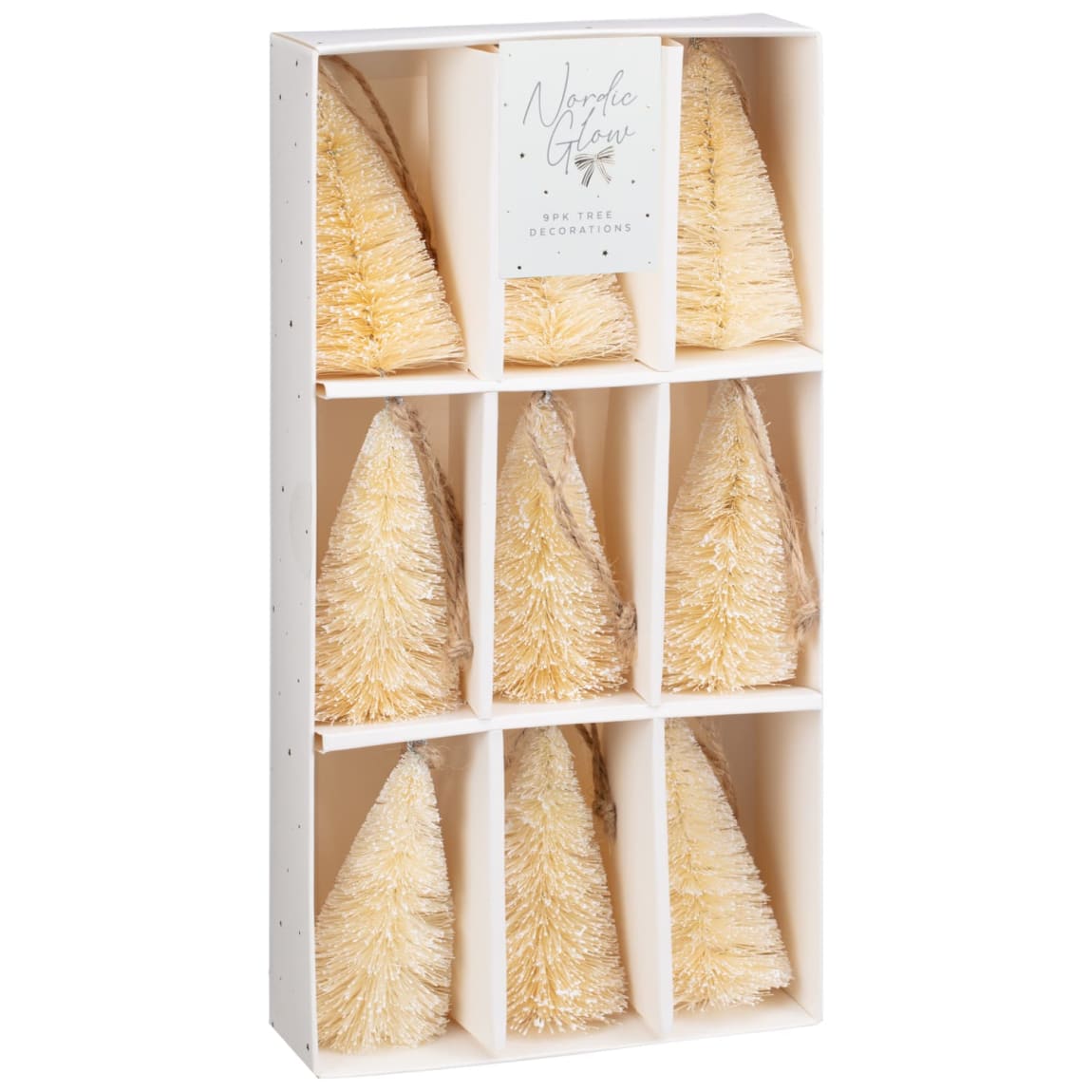 Nordic Glow Christmas Tree Decorations 9pk - White