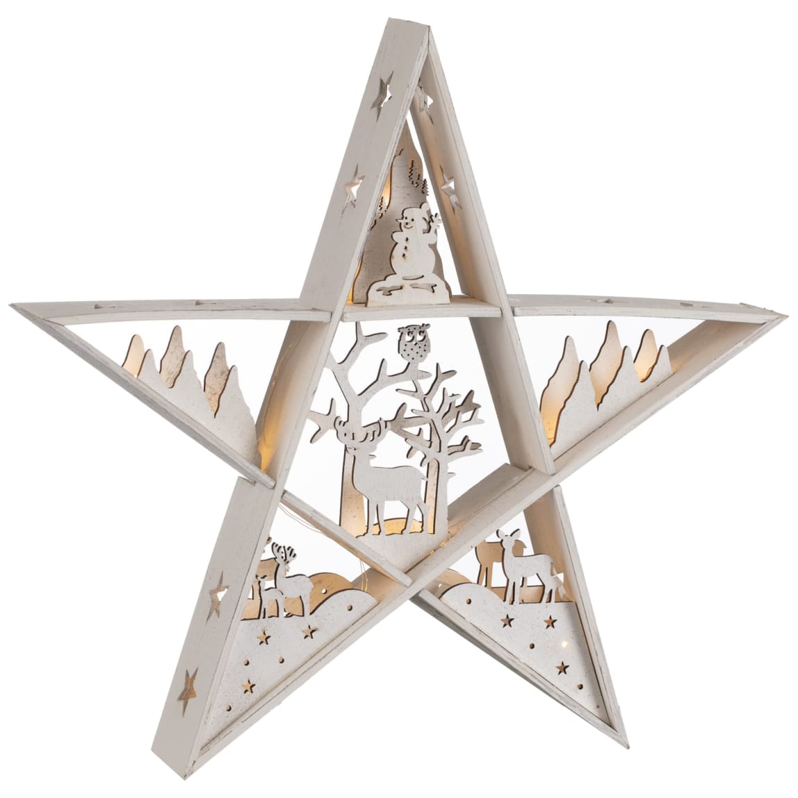 Cut Out Star Christmas Scene