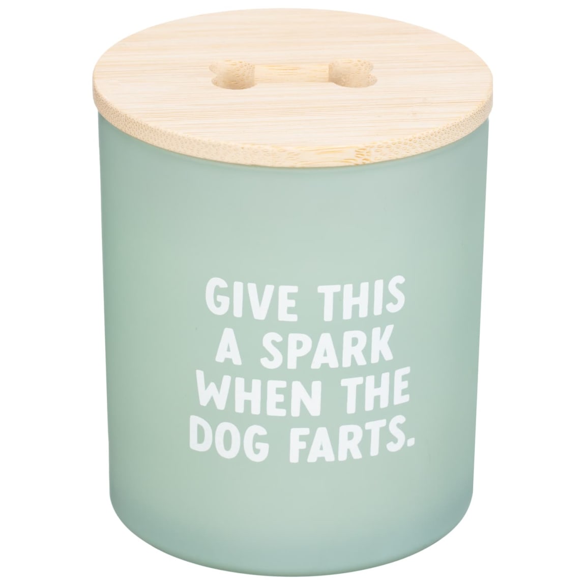 A Tale of Tails Dog Slogan Candle - Green