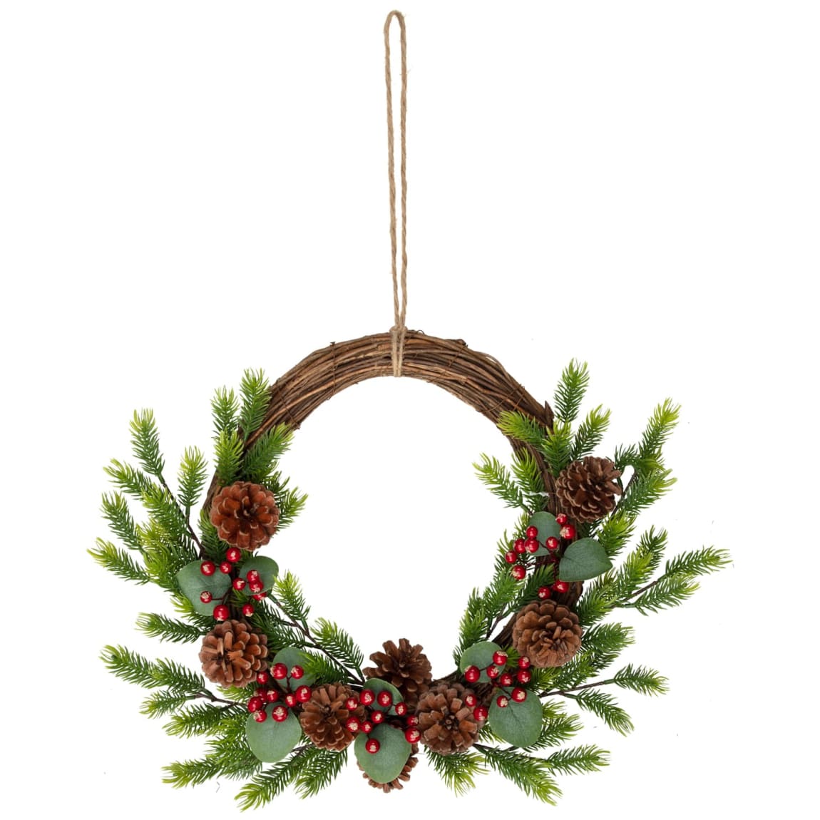 Woodland Half Wreath 50cm
