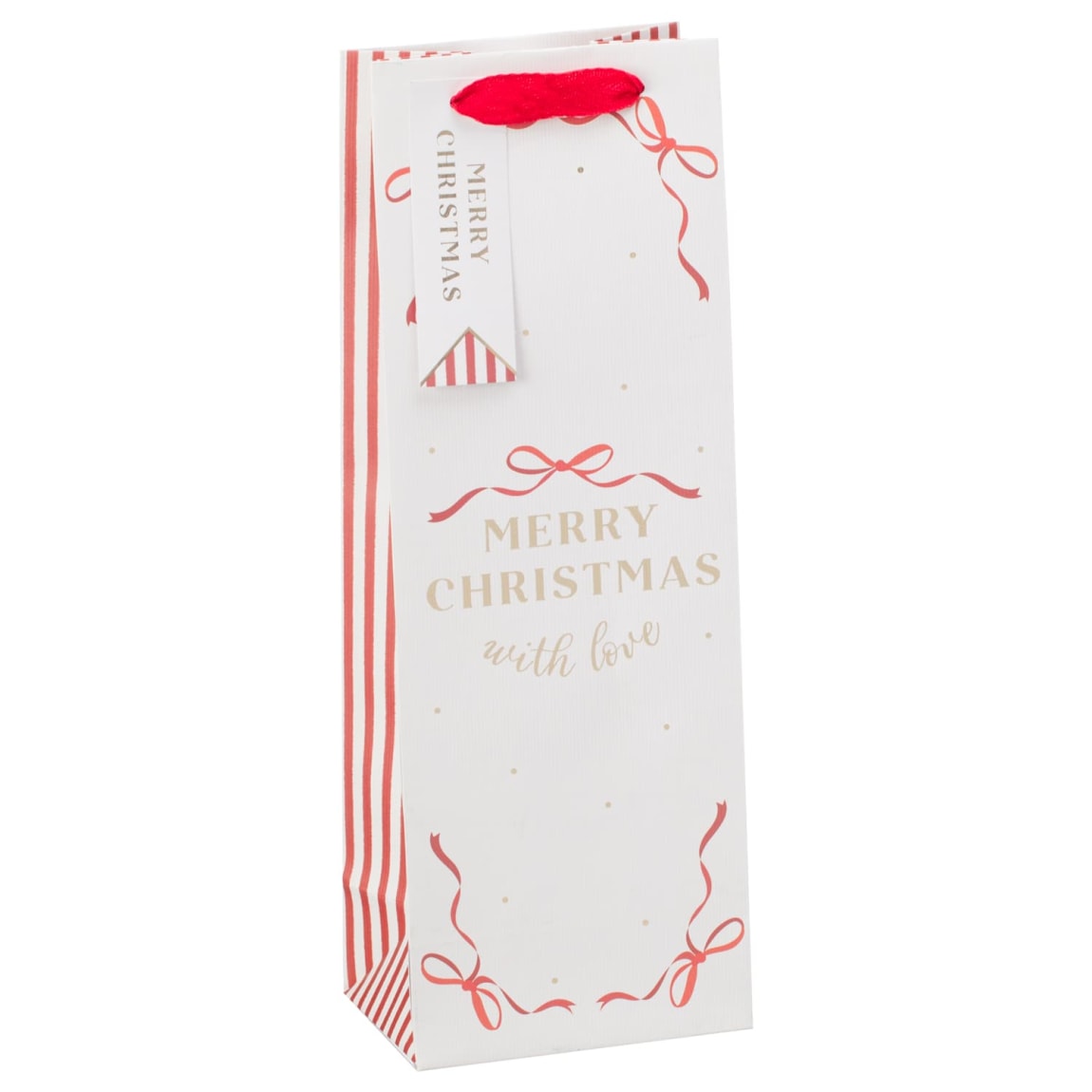 Festive Folklore Christmas Bottle Bag - White