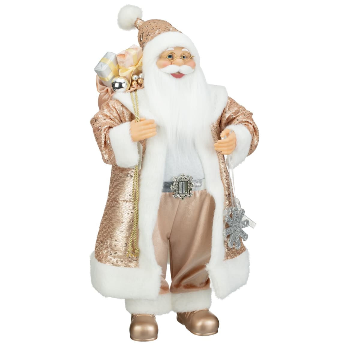 Sequin Santa 60cm - Rose Gold
