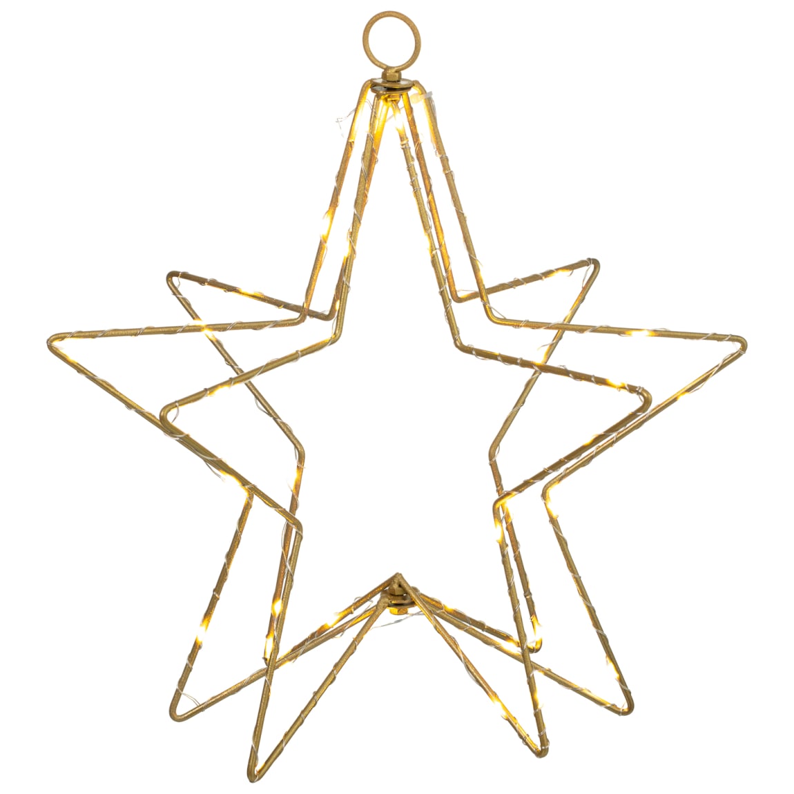 Light Up Gold Christmas Star