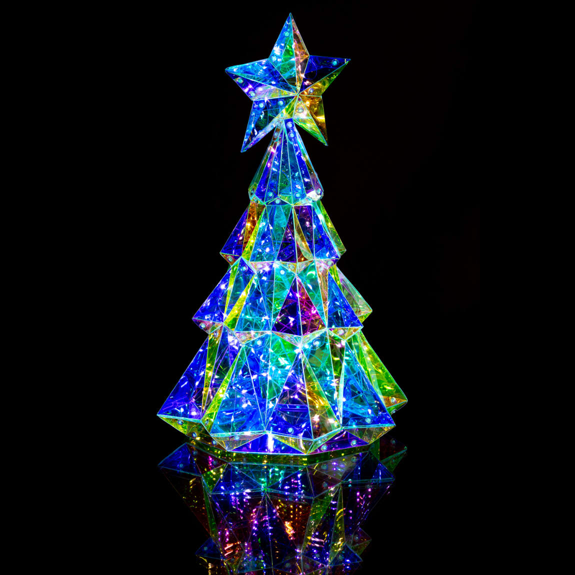Light Up Iridescent Christmas Tree 40cm