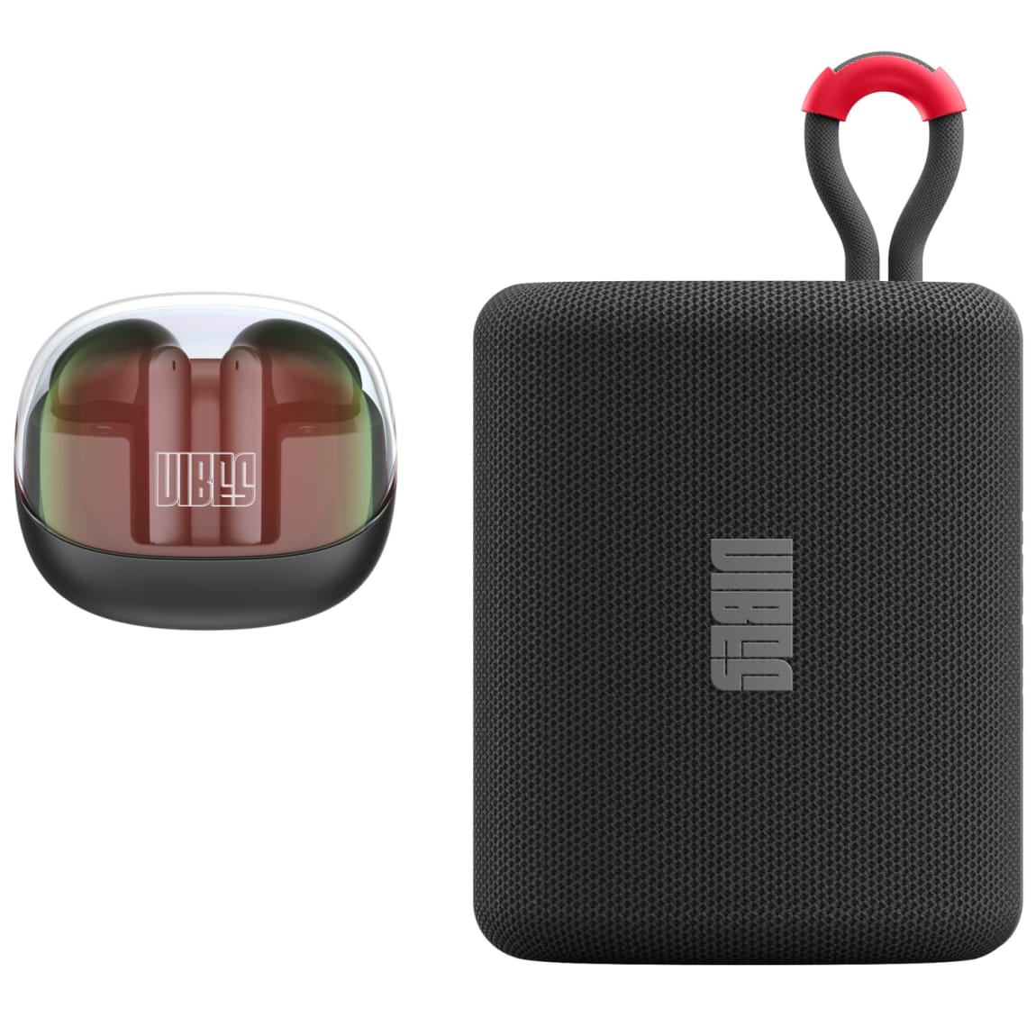 Vibes Bluetooth Speaker and Earbuds - Black