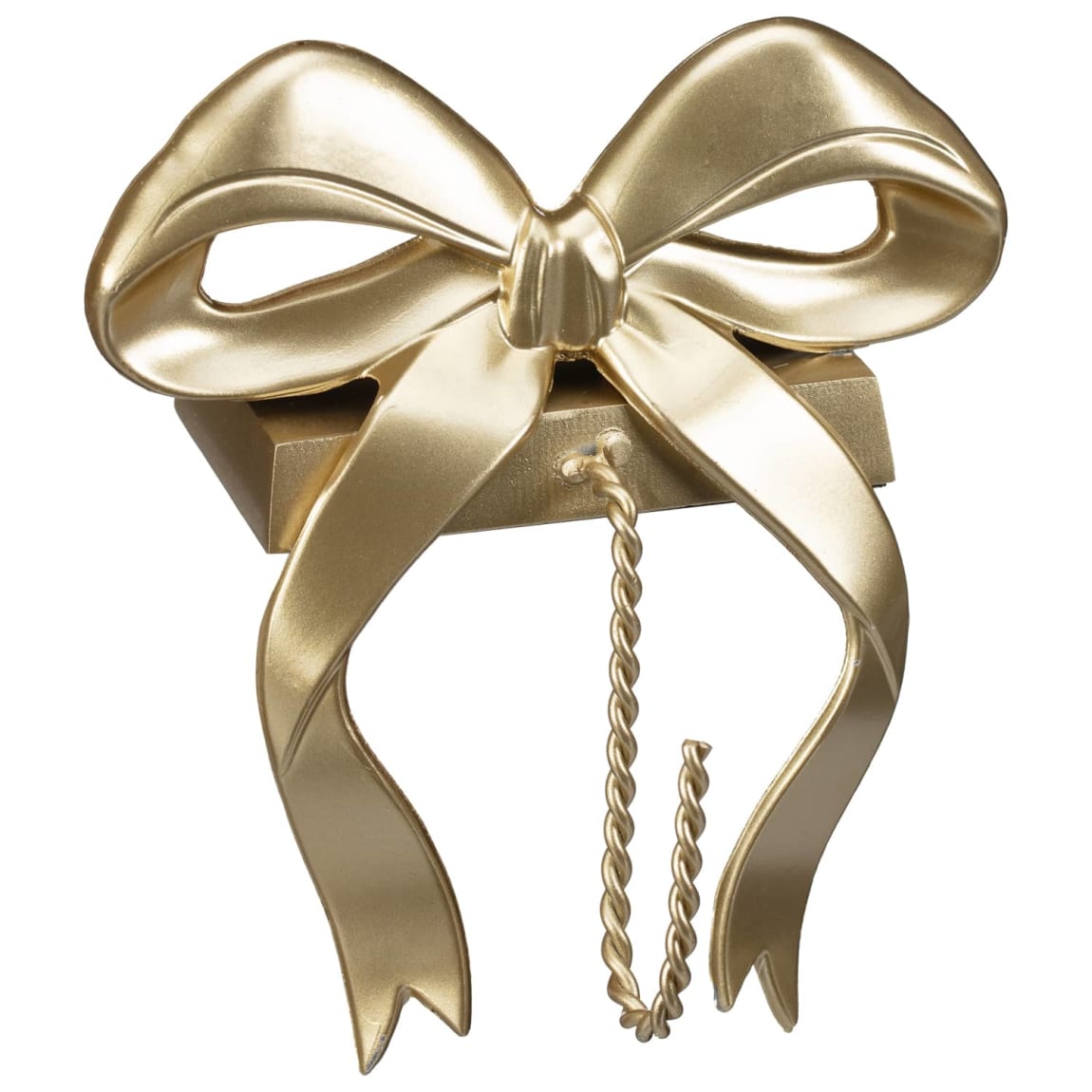 Nordic Glow Bow Stocking Holder - Gold