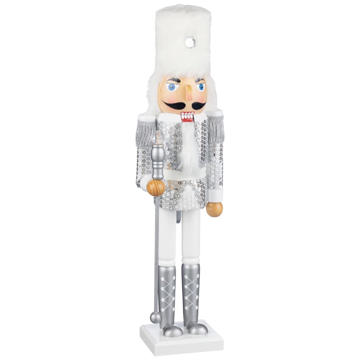 Christmas Nutcracker 46cm - Silver