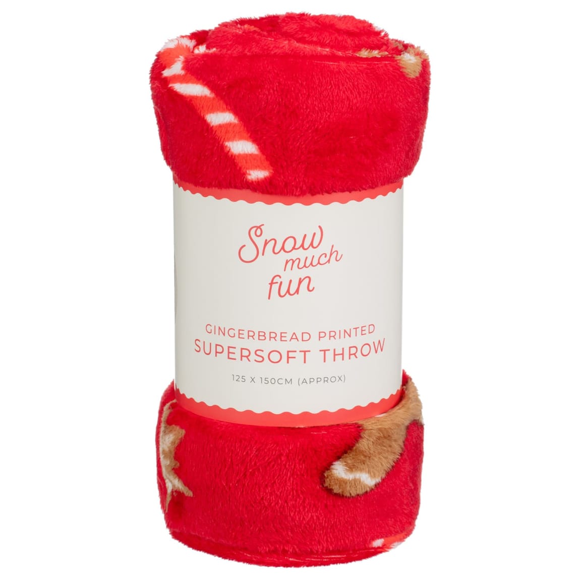 Snow Much Fun Gingerbread Printed Supersoft Throw