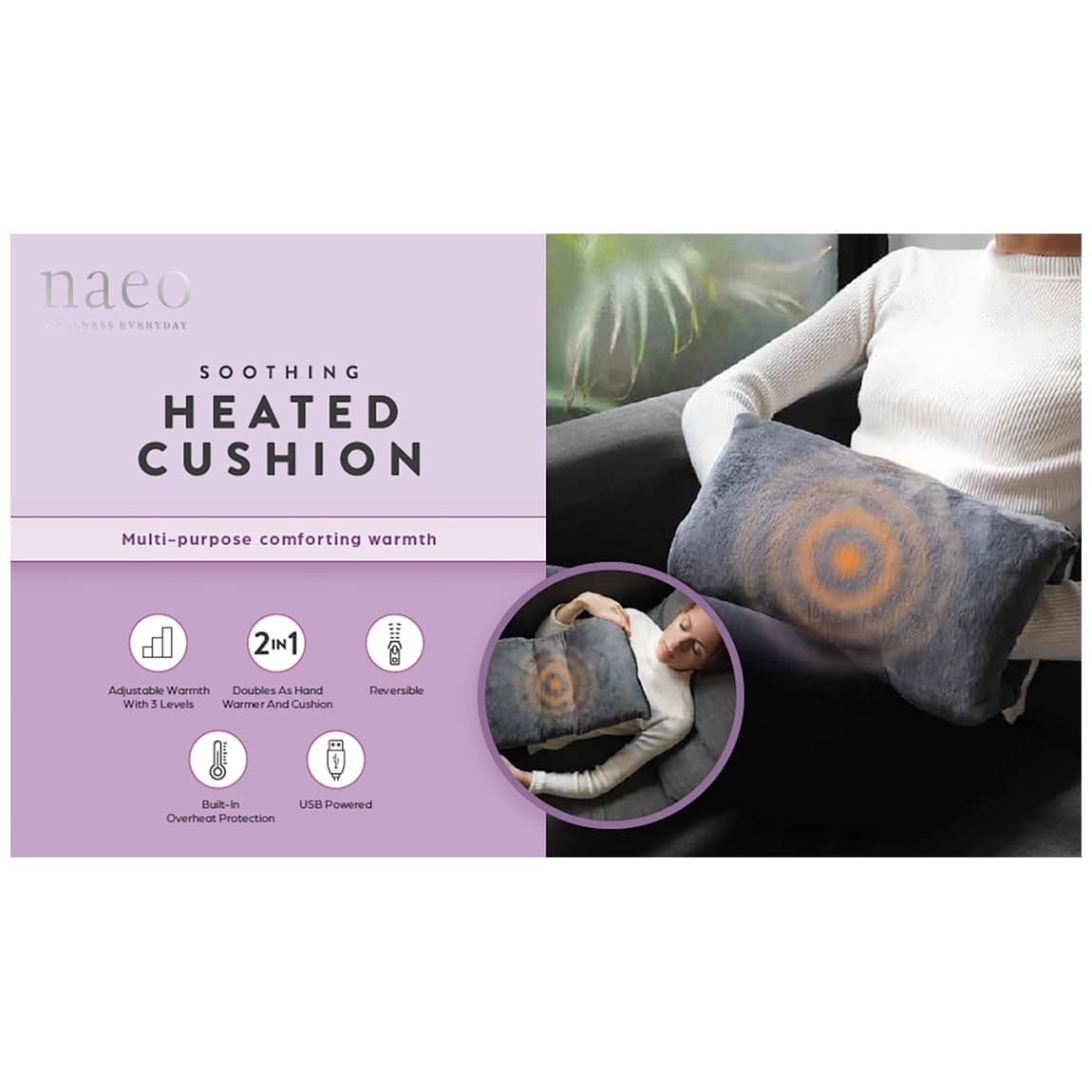 Naeo 2-in-1 Soothing Heated Cushion