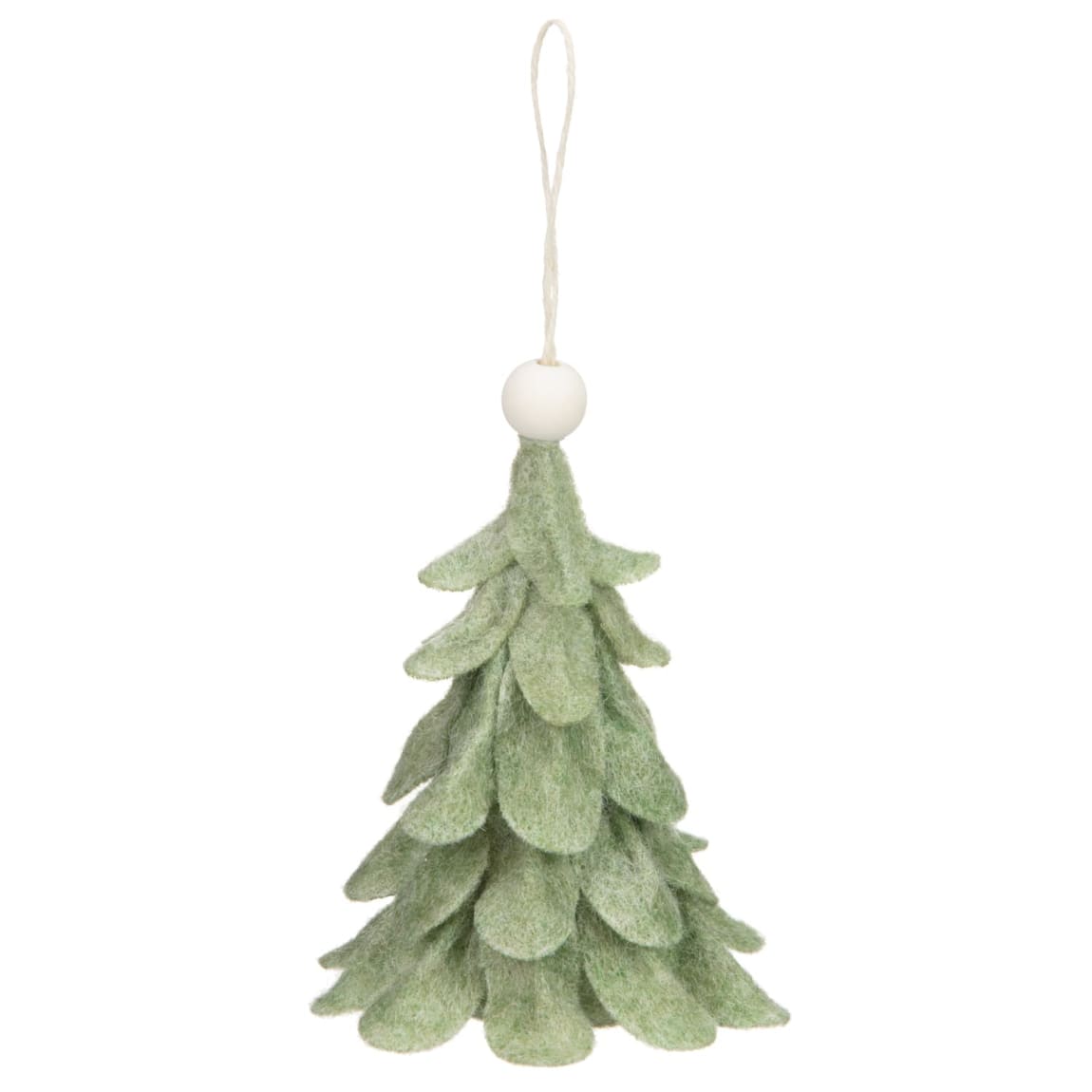 Peaceful Light Felt Tree Decoration - Green