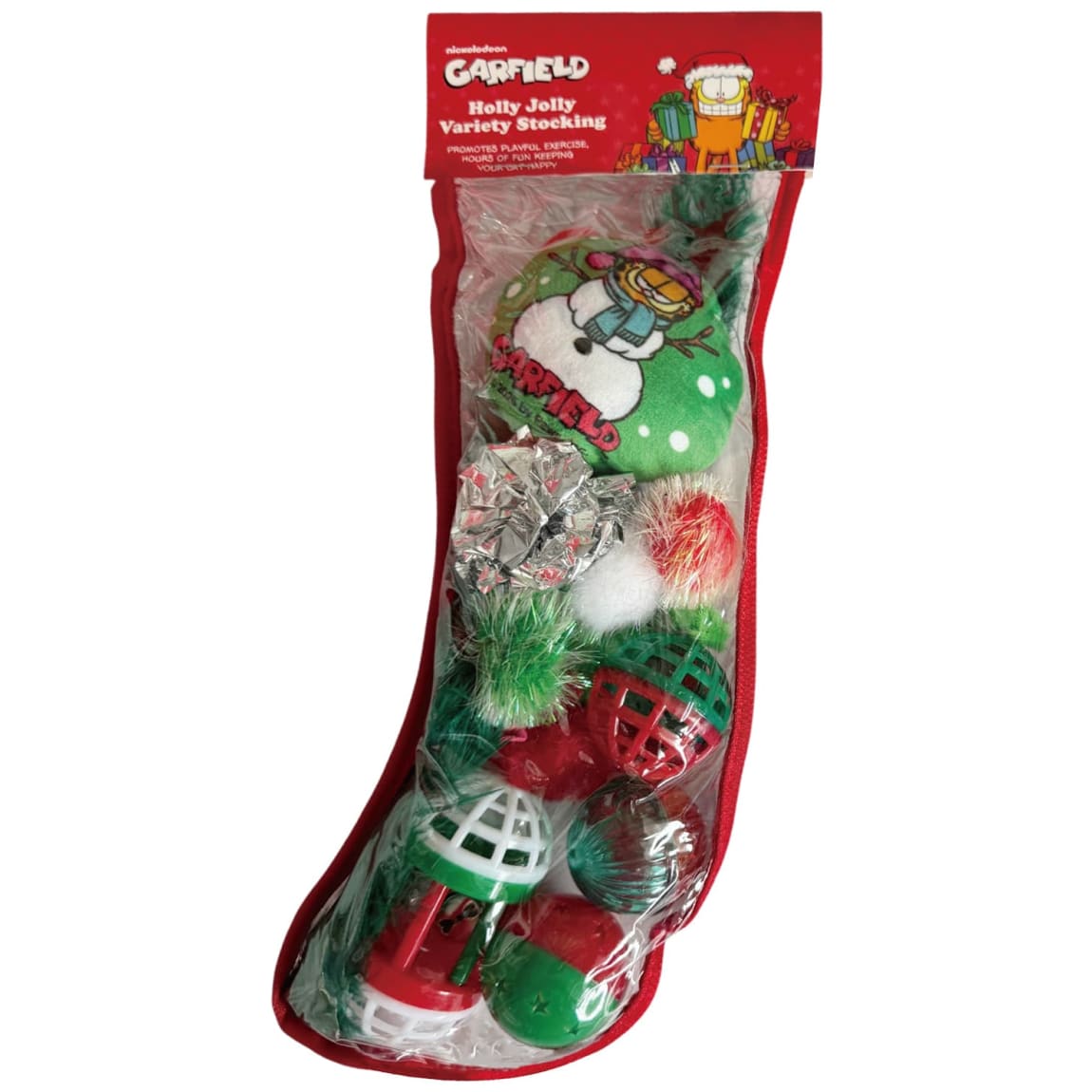 Garfield Holly Jolly Variety Stocking - Red