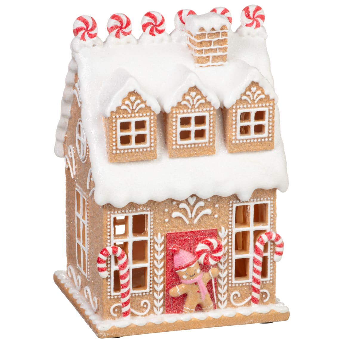 Light Up Large Gingerbread House - Gingerbread Man