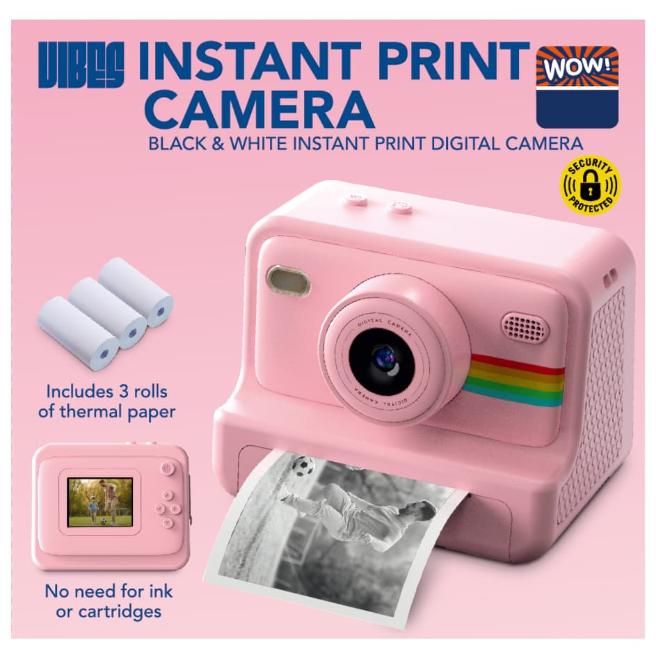 Vibes Instant Print Camera - Pink