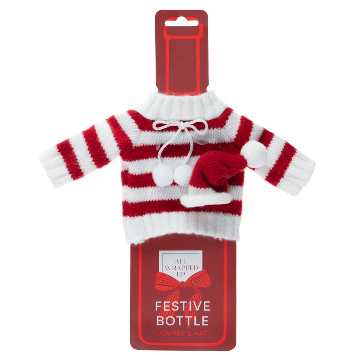 Festive Bottle Jumper & Hat - Assorted