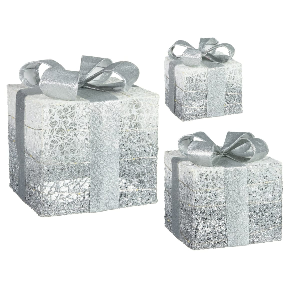 Light Up Parcels 3pk - Silver