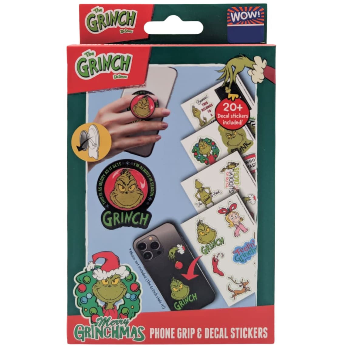 The Grinch Phone Grip & Decal Stickers