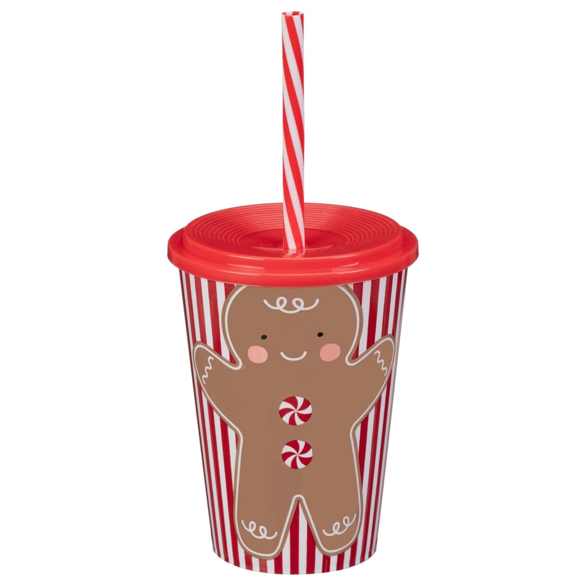 Simply Kids Soda Cup With Straw - Gingerbread Man