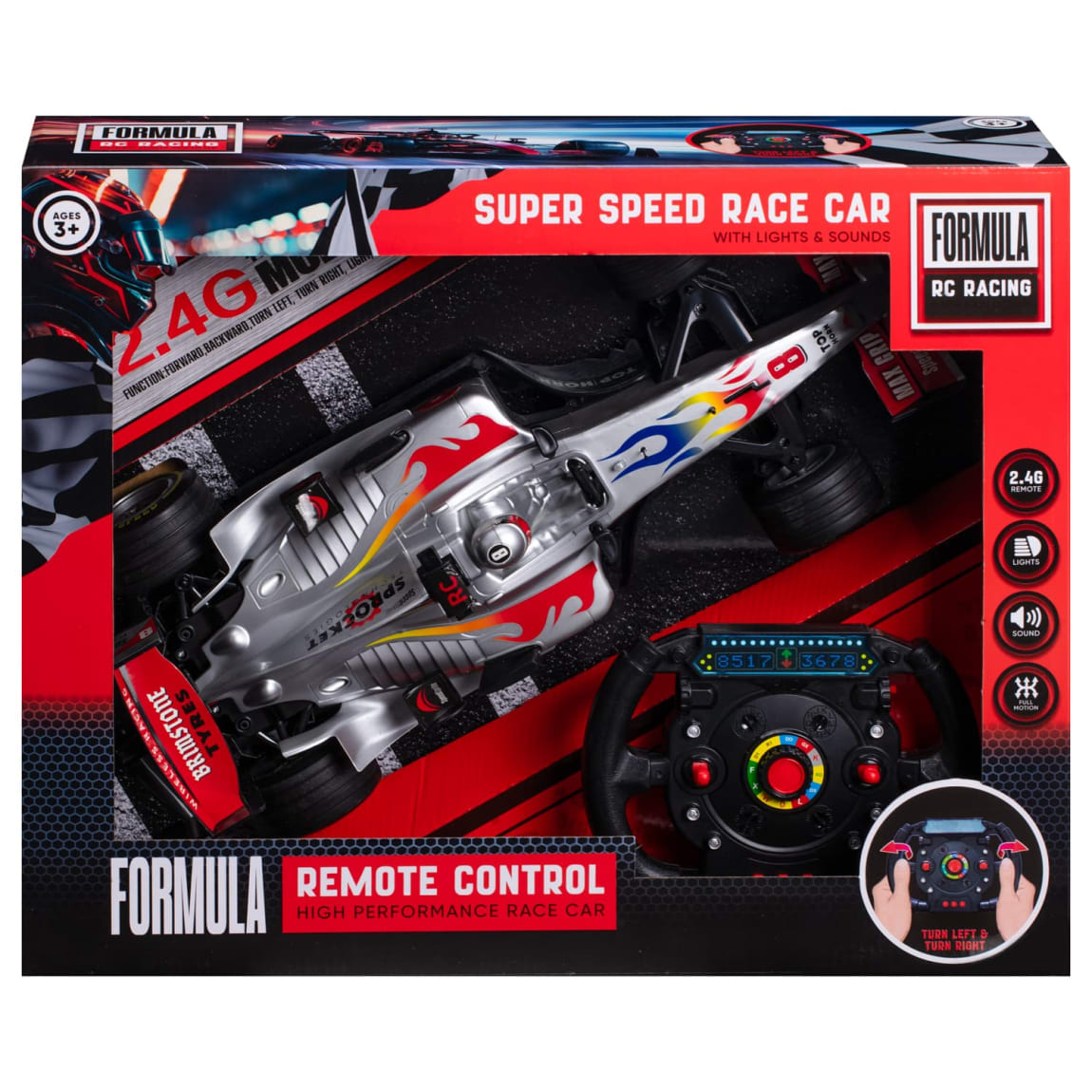 Super Speed RC Race Car - Silver